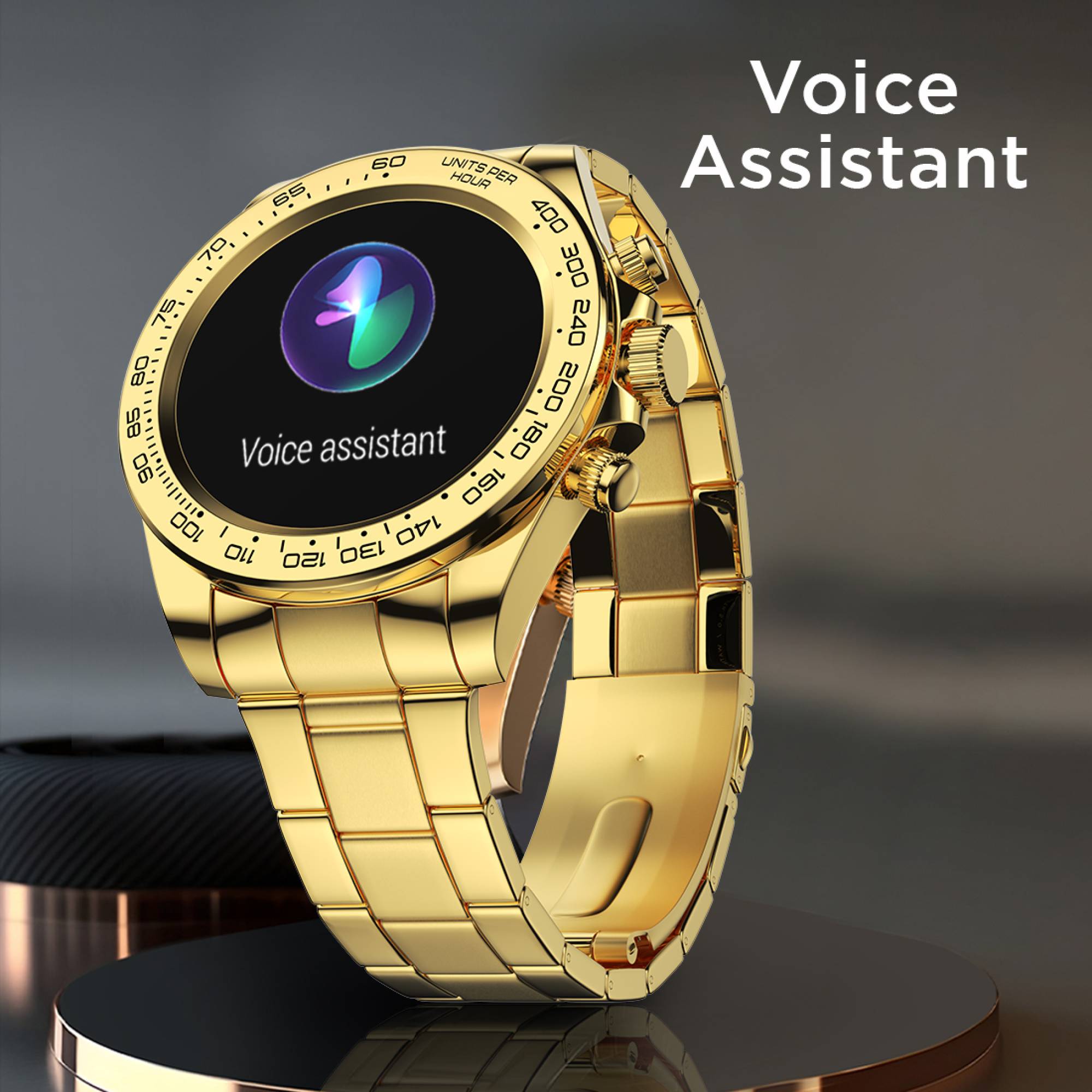 Fire-Boltt Blizzard Smartwatch with Bluetooth Calling (32.51mm HD Display, IP67 Water Resistant, Gold Strap)_11