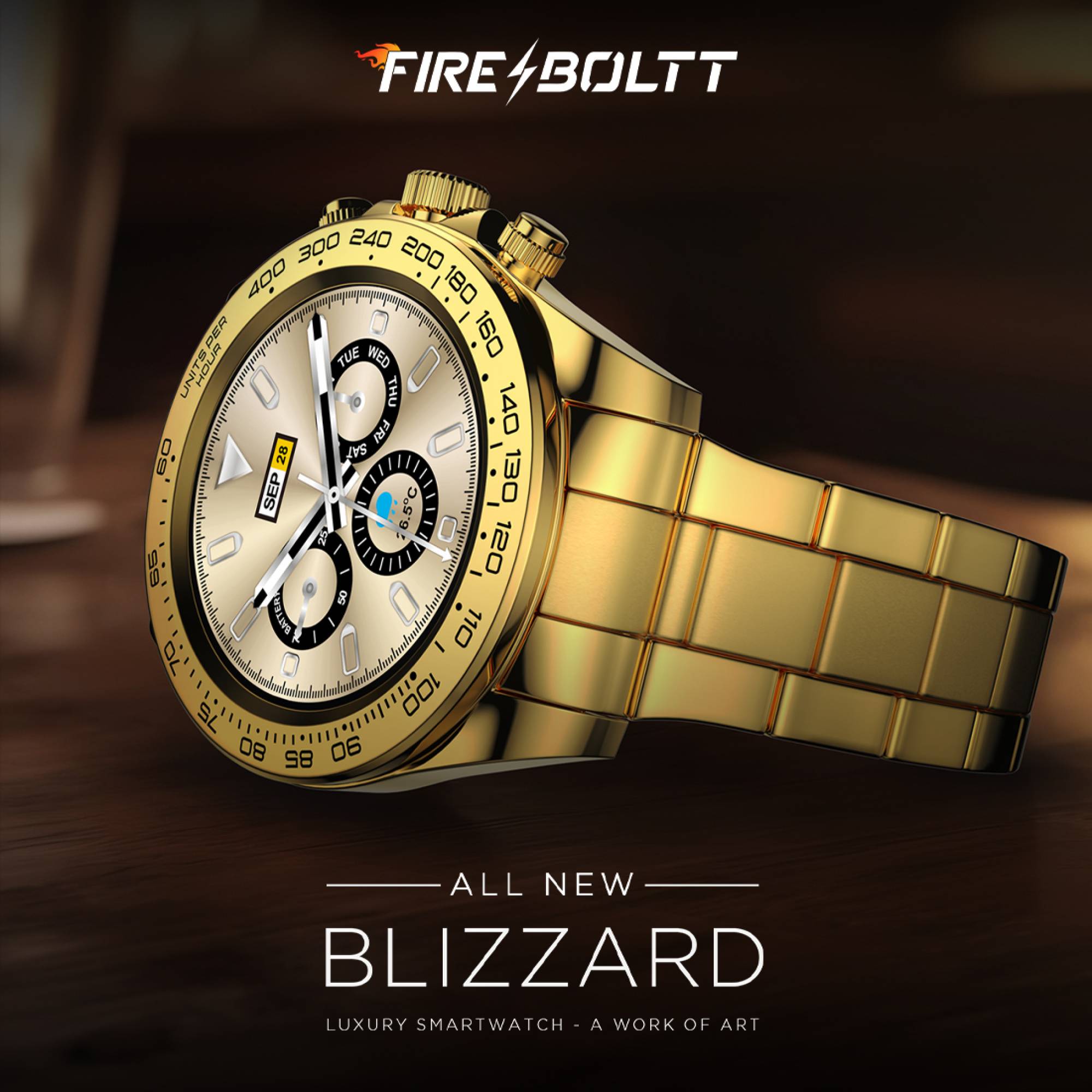 Fire-Boltt Blizzard Smartwatch with Bluetooth Calling (32.51mm HD Display, IP67 Water Resistant, Gold Strap)_12