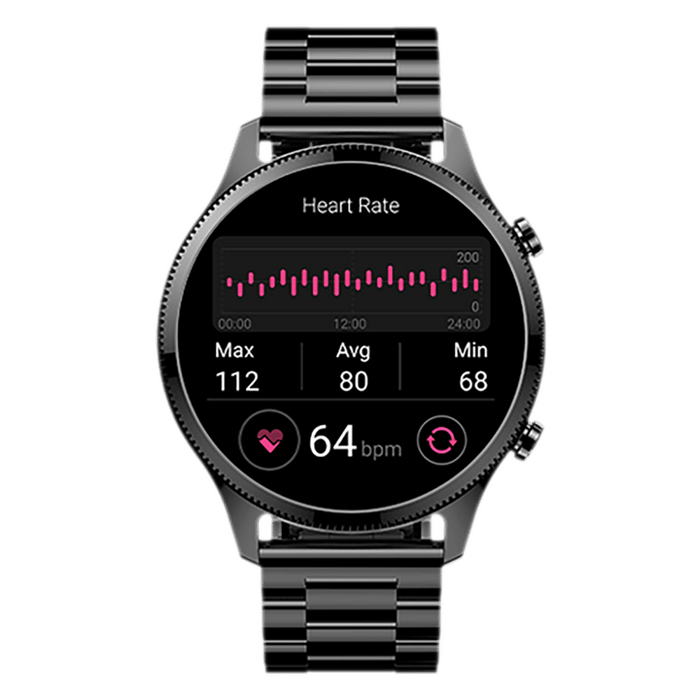 noise NoiseFit Halo Plus Smartwatch with Bluetooth Calling (37.08mm AMOLED Display, IP68 Water Resistant, Elite Black Strap)_1
