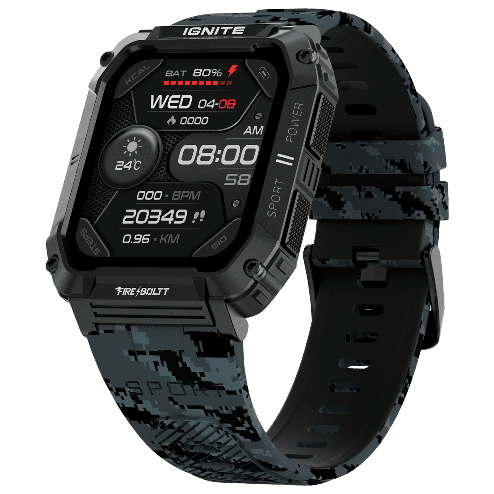 FIRE-BOLTT Combat Smartwatch with Bluetooth Calling (49.5mm TFT Display, IP68 Water Resistant, Camo Black Strap) FIRE-BOLTT Combat Smartwatch with Bluetooth Calling (49.5mm TFT Display, IP68 Water Resistant, Camo Black Strap)_1