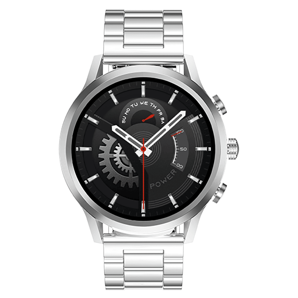 FIRE-BOLTT Infinity Luxe Smartwatch with Bluetooth Calling (40.64mm HD Display, IP67 Water Resistant, Silver Strap)_1