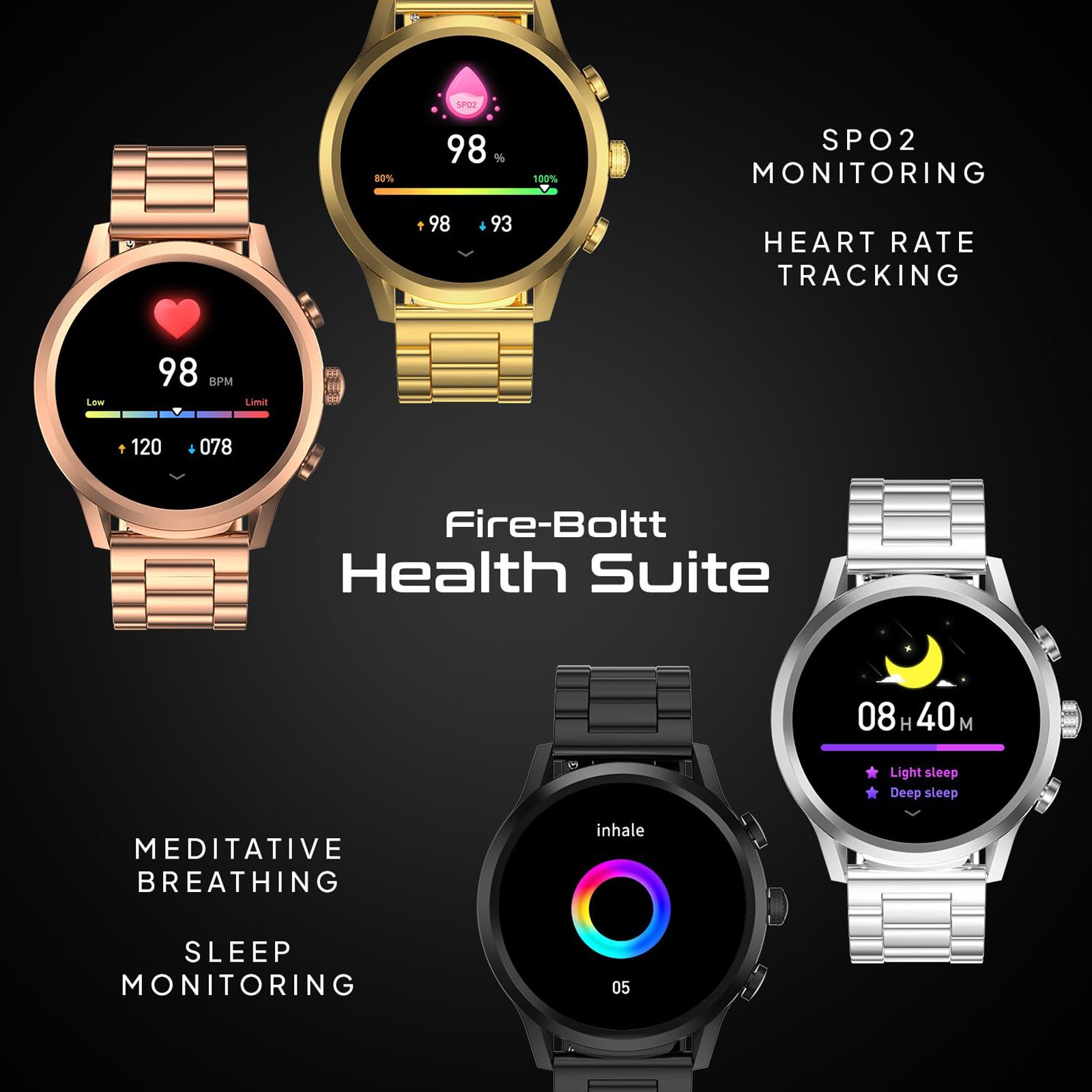 FIRE-BOLTT Infinity Luxe Smartwatch with Bluetooth Calling (40.64mm HD Display, IP67 Water Resistant, Silver Strap)_8