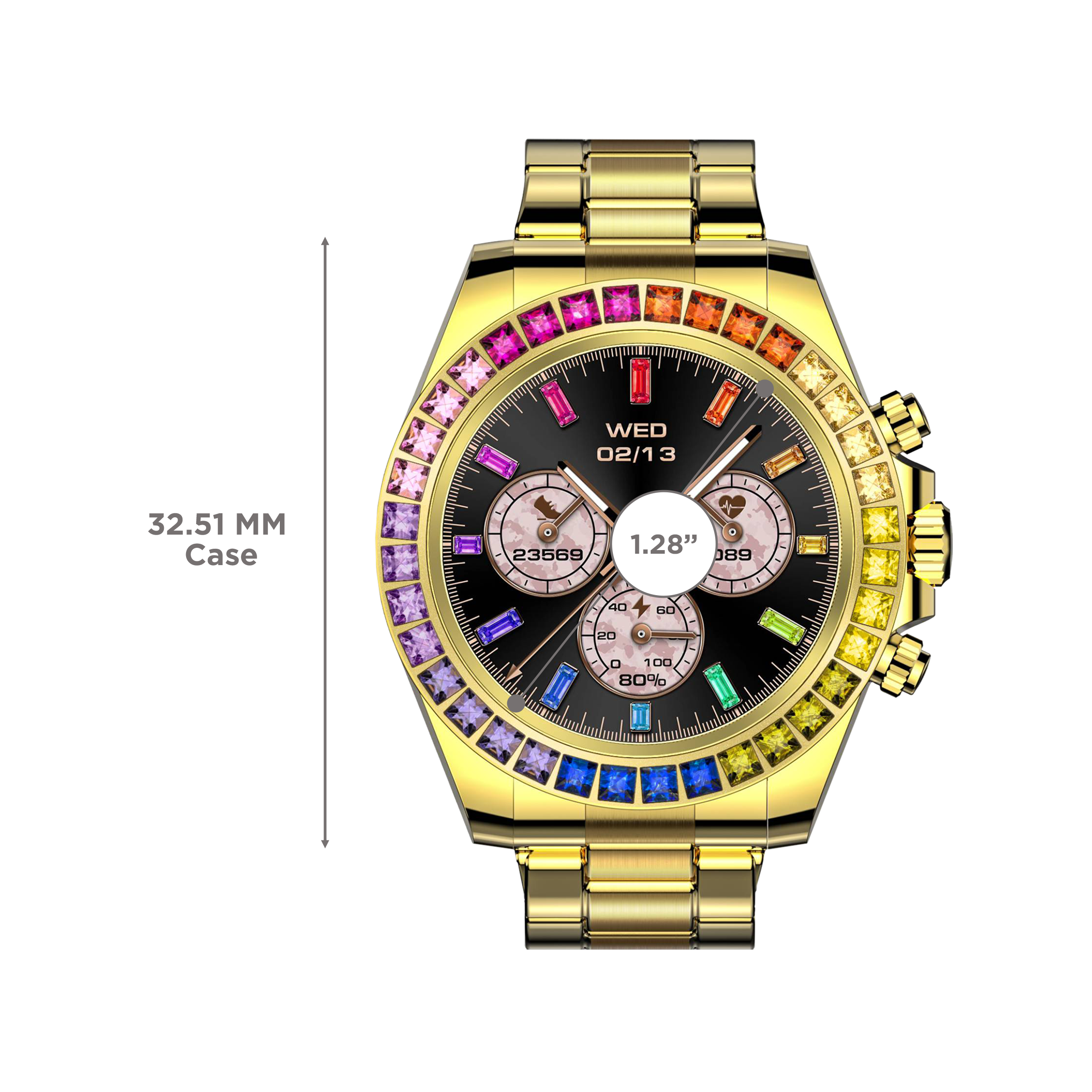 FIRE-BOLTT Blizzard Ultra Smartwatch with Bluetooth Calling (32.5mm HD Display, Water Resistant, Gold Strap)_3