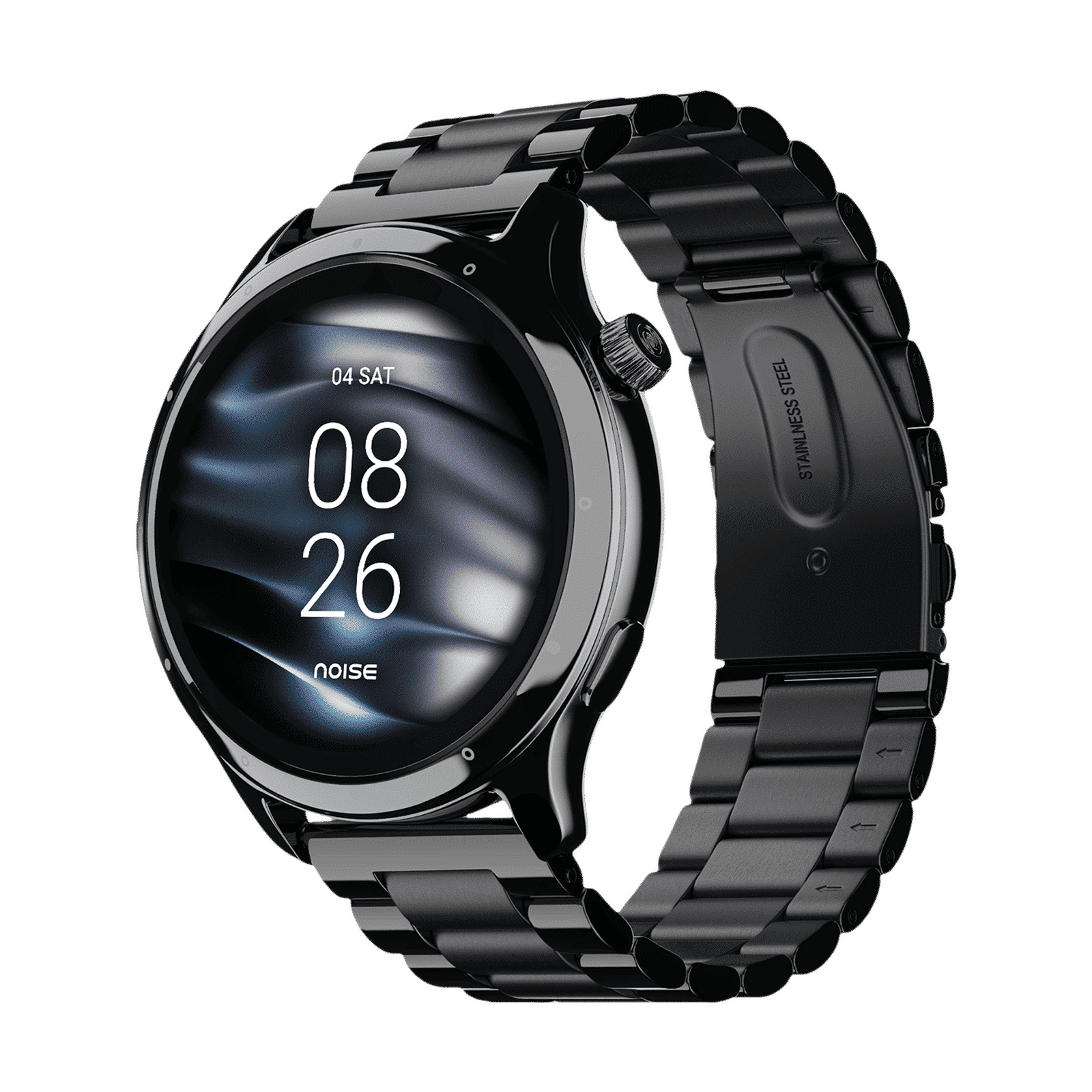 noise NoiseFit Mettle Smartwatch with Bluetooth Calling (35.56mm HD Display, IP68 Water Resistant, Elite Black Strap)_1