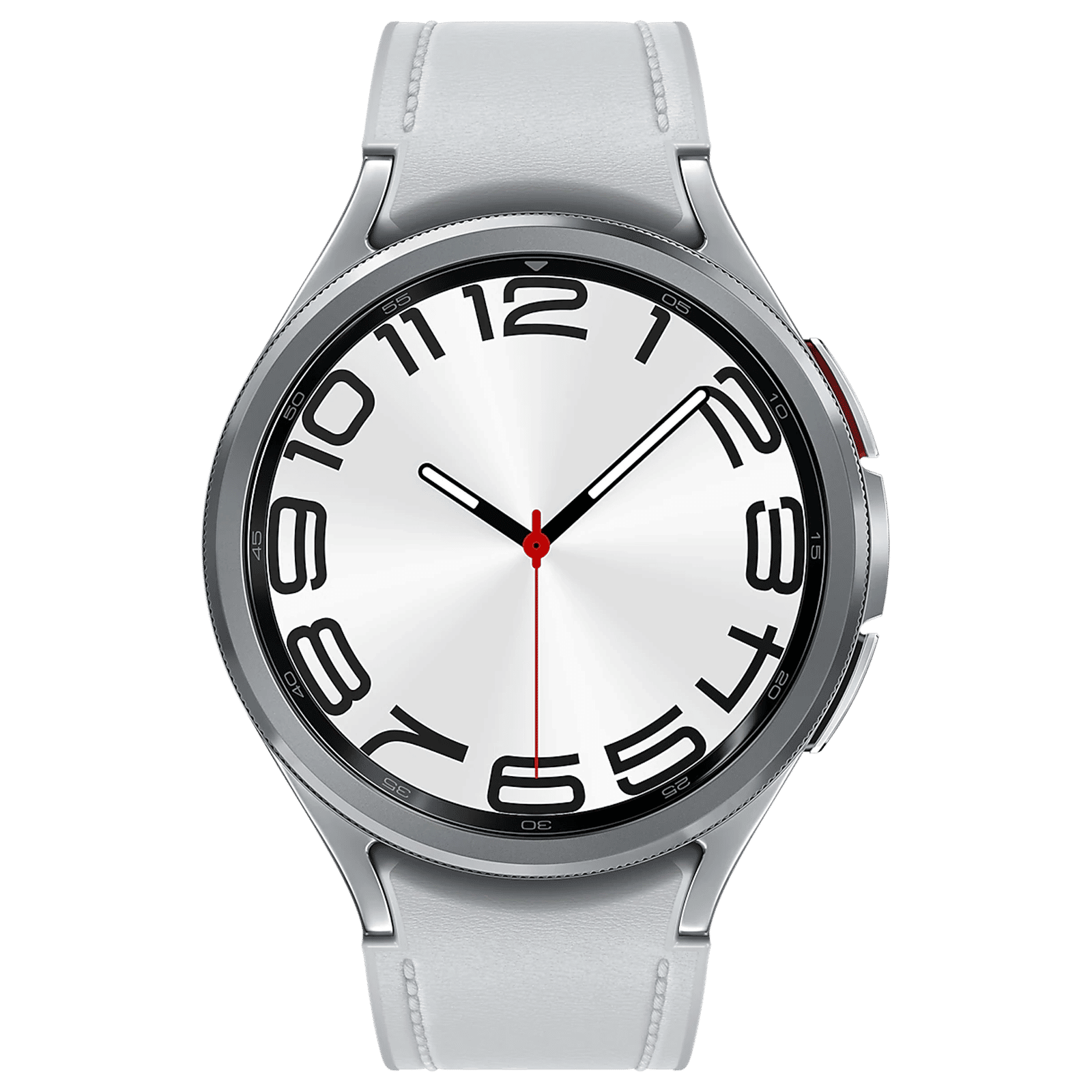 SAMSUNG Galaxy Watch6 Classic Smartwatch with Bluetooth Calling (47mm Super AMOLED Display, IP68 Water Resistant, Silver Strap)_1