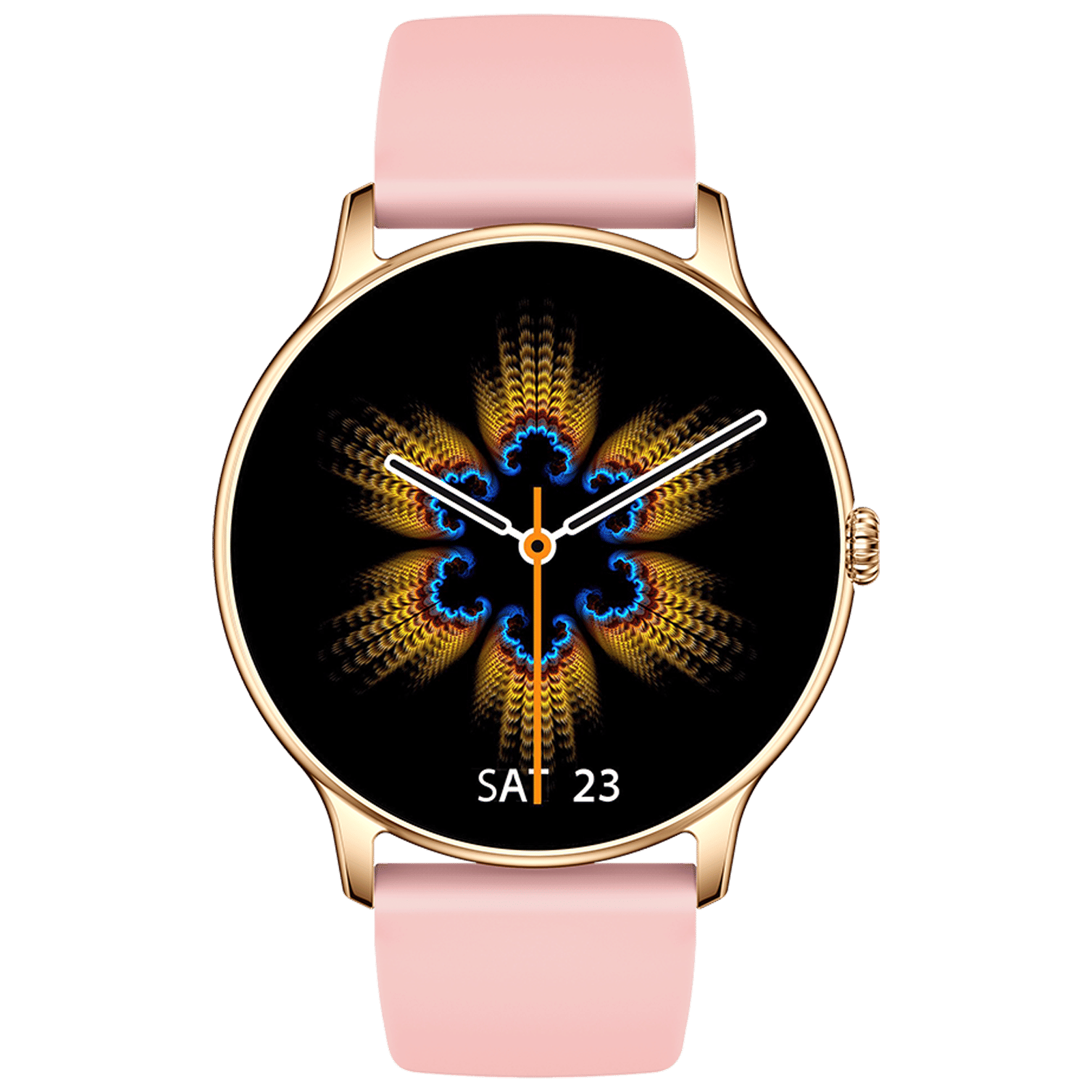 FIRE-BOLTT Talk Alpha Smartwatch with Bluetooth Calling (42mm Display, Pink Strap)_1