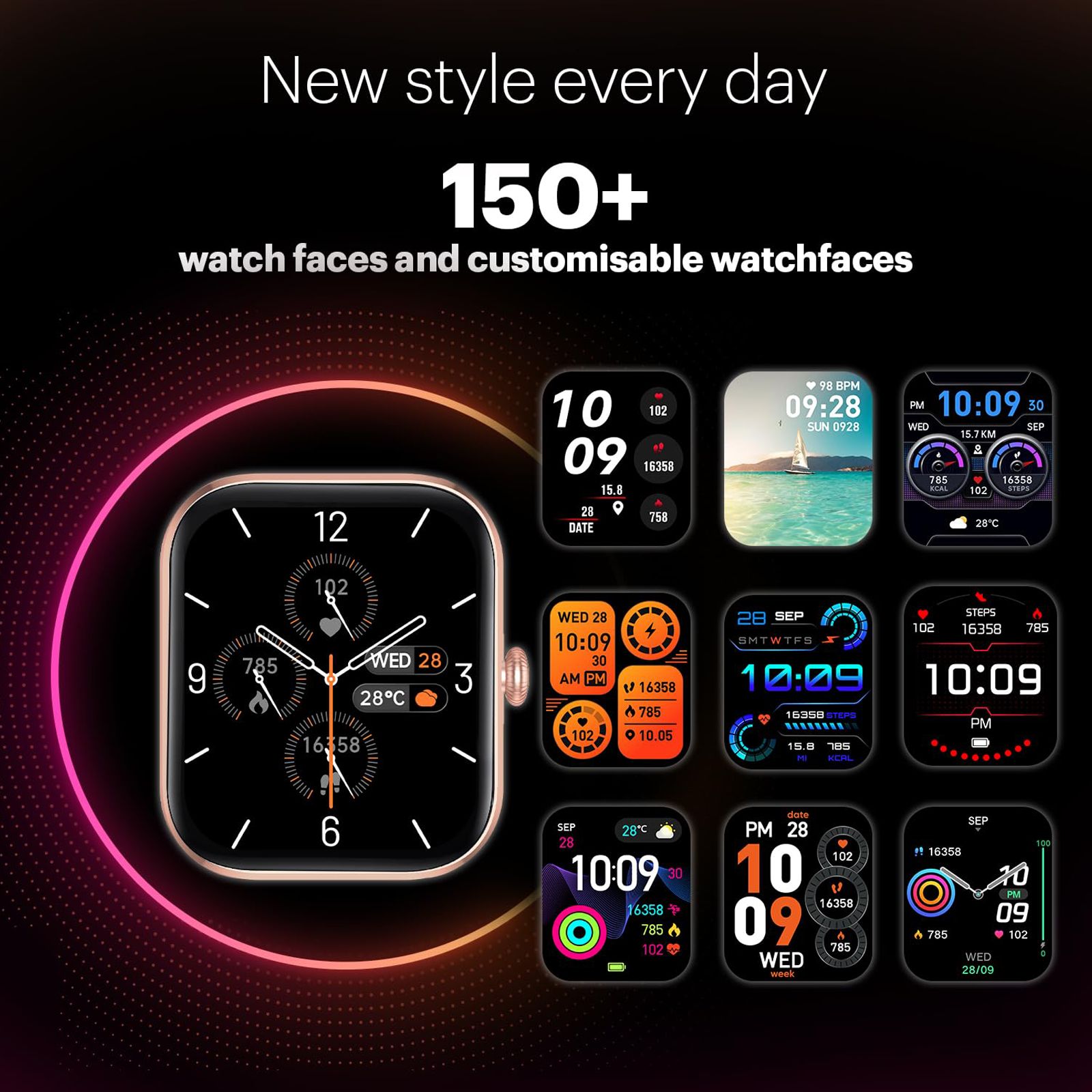 noise ColorFit Spark Smartwatch with Bluetooth Calling (50.8mm TFT HD Display, IP67 Water Resistant, Charcoal Grey Strap) noise ColorFit Spark Smartwatch with Bluetooth Calling (50.8mm TFT HD Display, IP67 Water Resistant, Charcoal Grey Strap)_5
