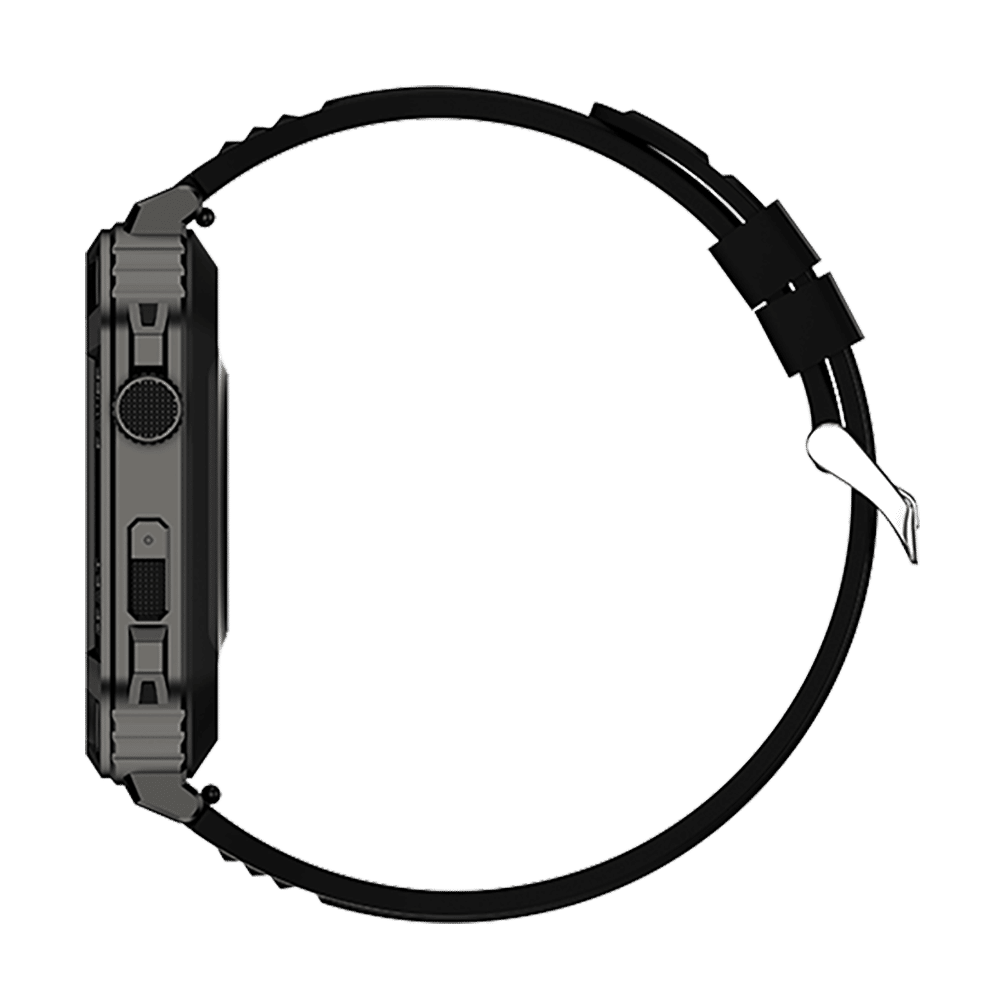 FIRE-BOLTT Commando Smartwatch with Bluetooth Calling (49.5mm AMOLED Display, IP68 Water Resistant, Silver Black Strap)_6