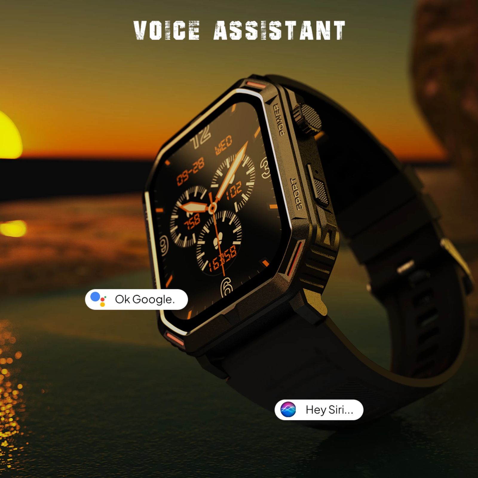 FIRE-BOLTT Commando Smartwatch with Bluetooth Calling (49.5mm AMOLED Display, IP68 Water Resistant, Silver Black Strap)_10