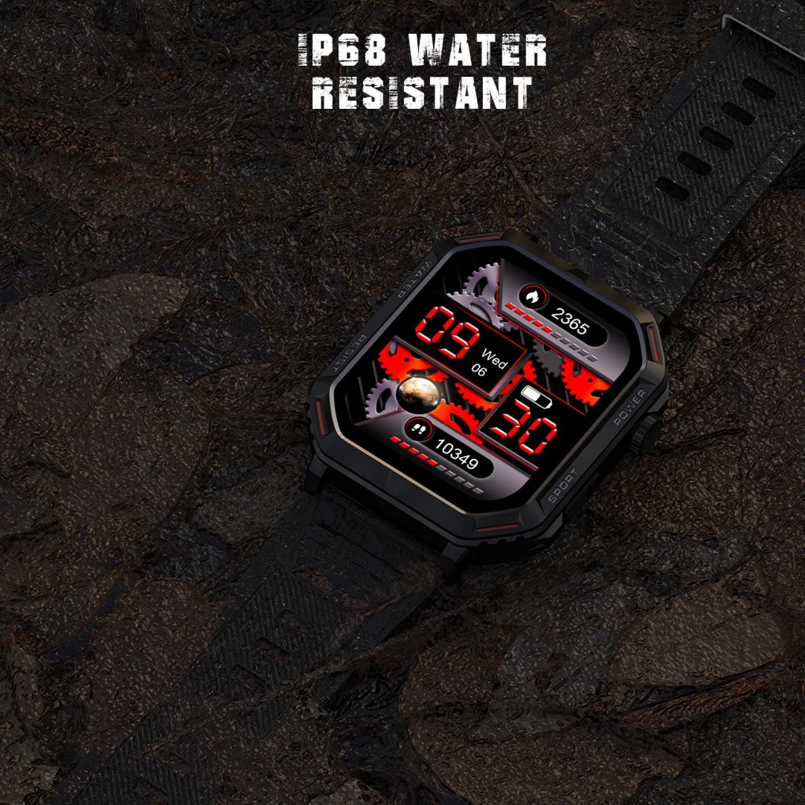 FIRE-BOLTT Commando Smartwatch with Bluetooth Calling (49.5mm AMOLED Display, IP68 Water Resistant, Silver Black Strap)_11
