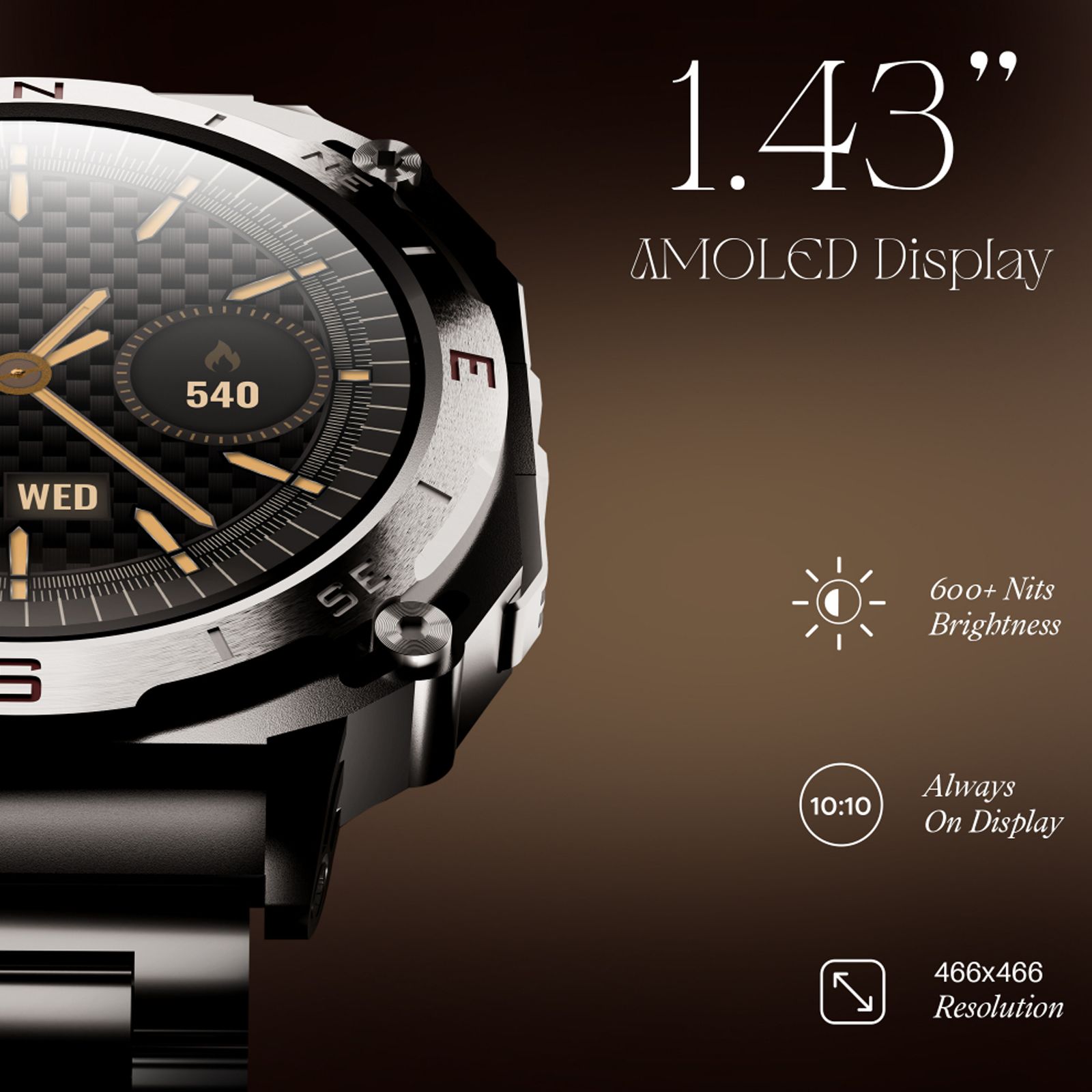 boAt Enigma X500 Smartwatch with Bluetooth Calling (42mm, AMOLED Display, IP68 Water Resistant, Classic Silver Strap) boAt Enigma X500 Smartwatch with Bluetooth Calling (42mm, AMOLED Display, IP68 Water Resistant, Classic Silver Strap)_9