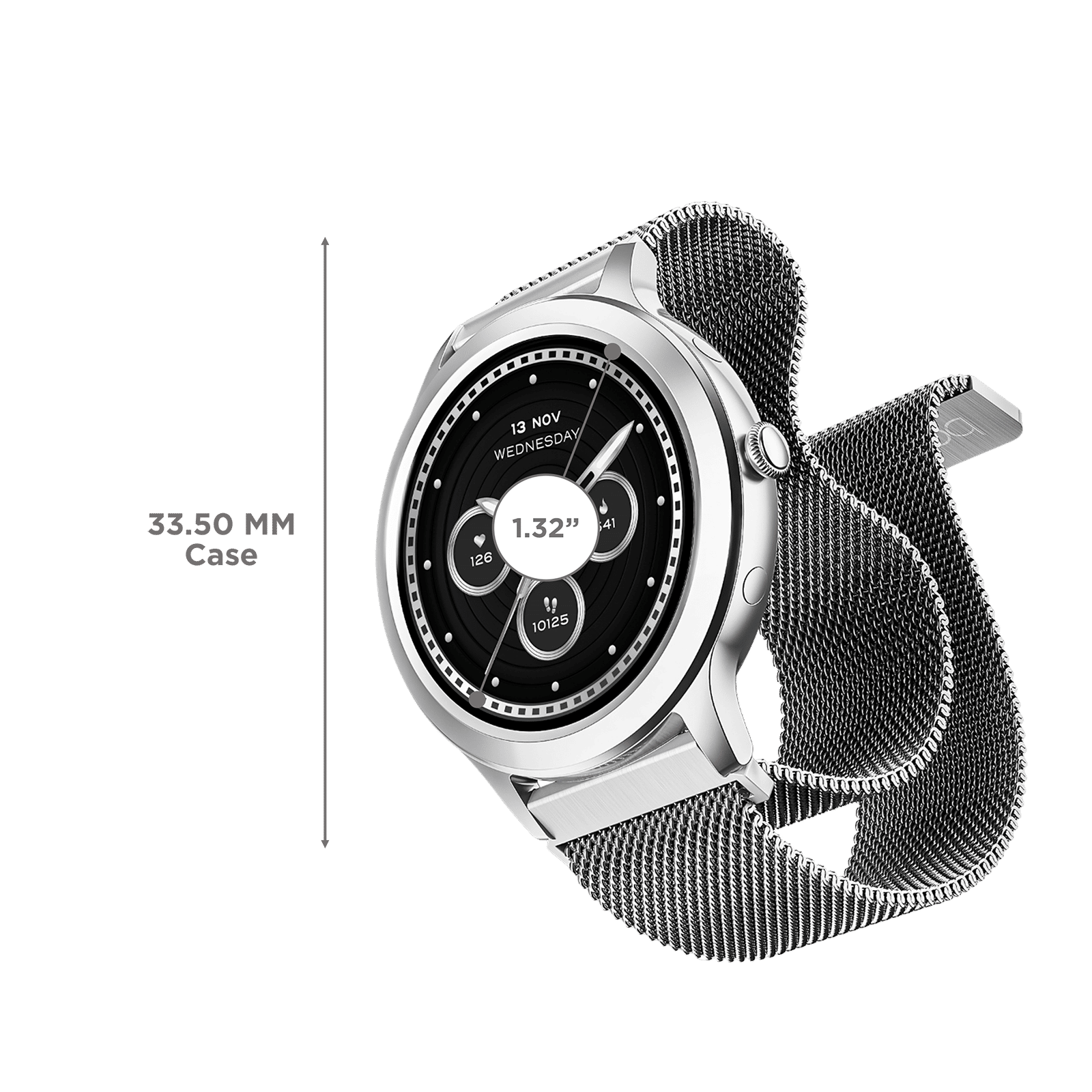 boAt Enigma R32 Smartwatch with Bluetooth Calling (33.5mm TFT AMOLED Display, IP67 Sweat Resistant, Classic Silver Strap) boAt Enigma R32 Smartwatch with Bluetooth Calling (33.5mm TFT AMOLED Display, IP67 Sweat Resistant, Classic Silver Strap)_3