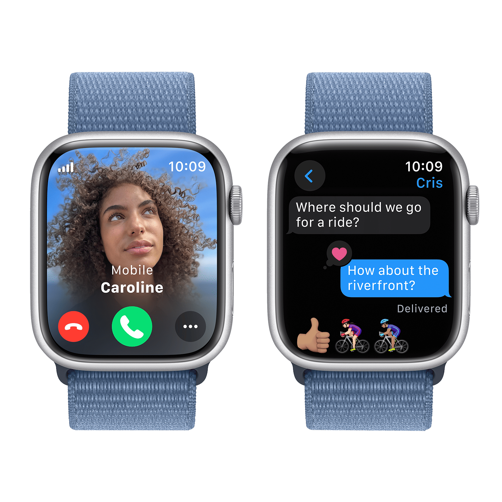 Apple Watch Series 9 GPS+Cellular with Winter Blue Sport Loop - M/L (45mm Display, Silver Aluminium Case) Apple Watch Series 9 GPS+Cellular with Winter Blue Sport Loop - M/L (45mm Display, Silver Aluminium Case)_6