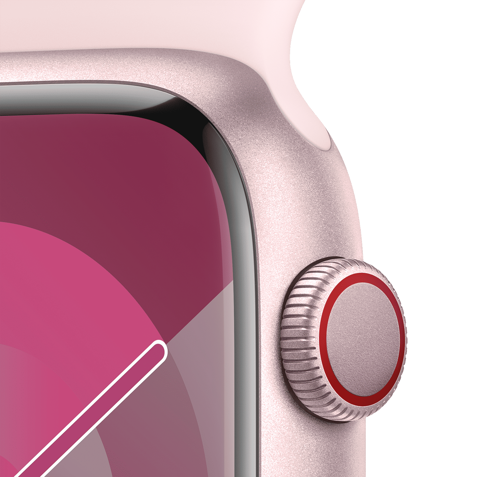 Apple Watch Series 9 GPS+Cellular with Light Pink Sport Band - S/M (45mm Display, Pink Aluminium Case) Apple Watch Series 9 GPS+Cellular with Light Pink Sport Band - S/M (45mm Display, Pink Aluminium Case)_3