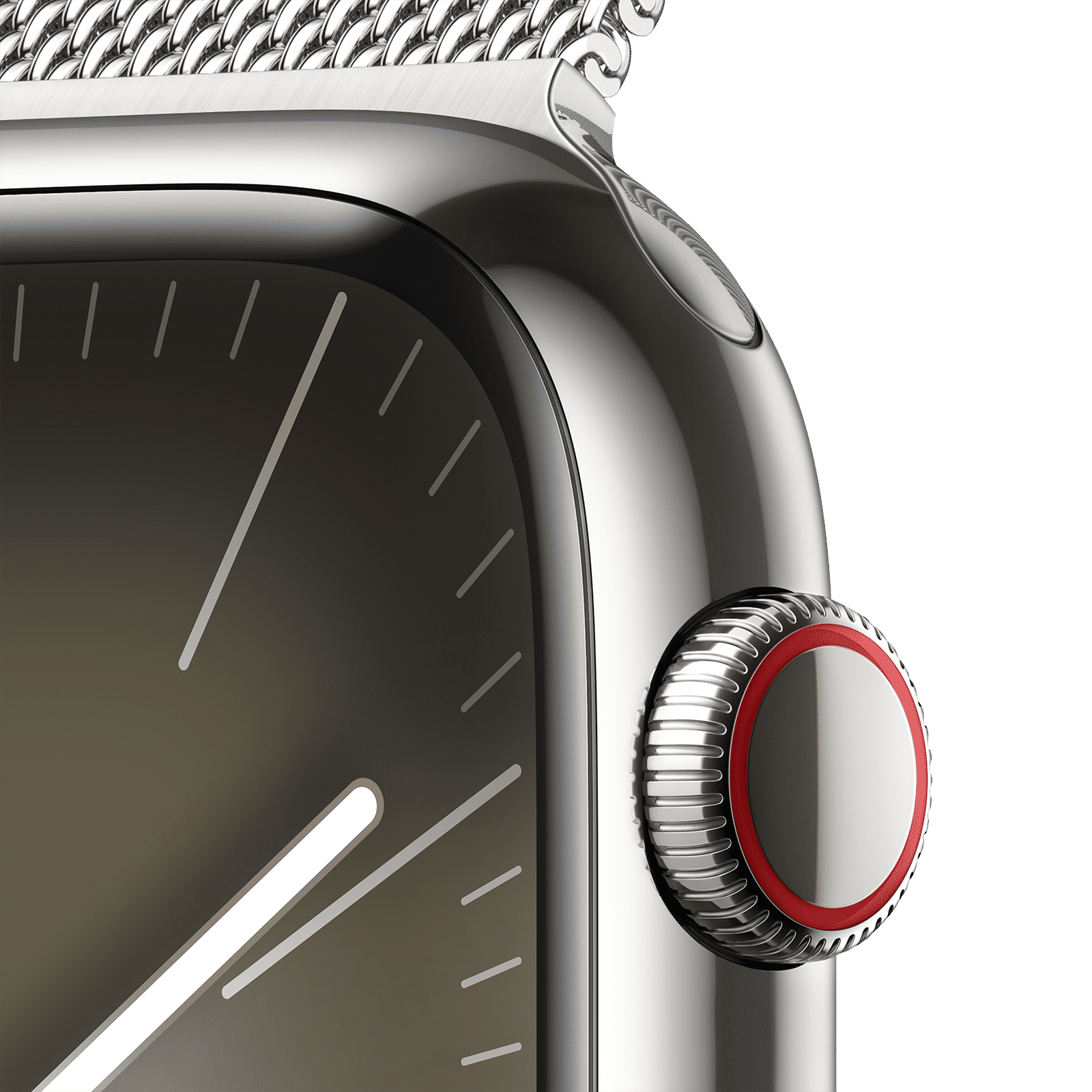 Apple Watch Series 9 GPS+Cellular with Silver Milanese Loop - M/L (45mm Display, Silver Stainless Steel Case) Apple Watch Series 9 GPS+Cellular with Silver Milanese Loop - M/L (45mm Display, Silver Stainless Steel Case)_3