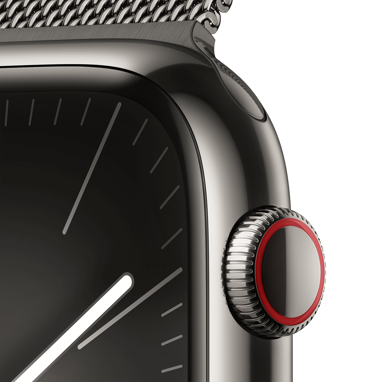 Apple Watch Series 9 GPS+Cellular with Graphite Milanese Loop - M/L (45mm Display, Graphite Stainless Steel Case) Apple Watch Series 9 GPS+Cellular with Graphite Milanese Loop - M/L (45mm Display, Graphite Stainless Steel Case)_3