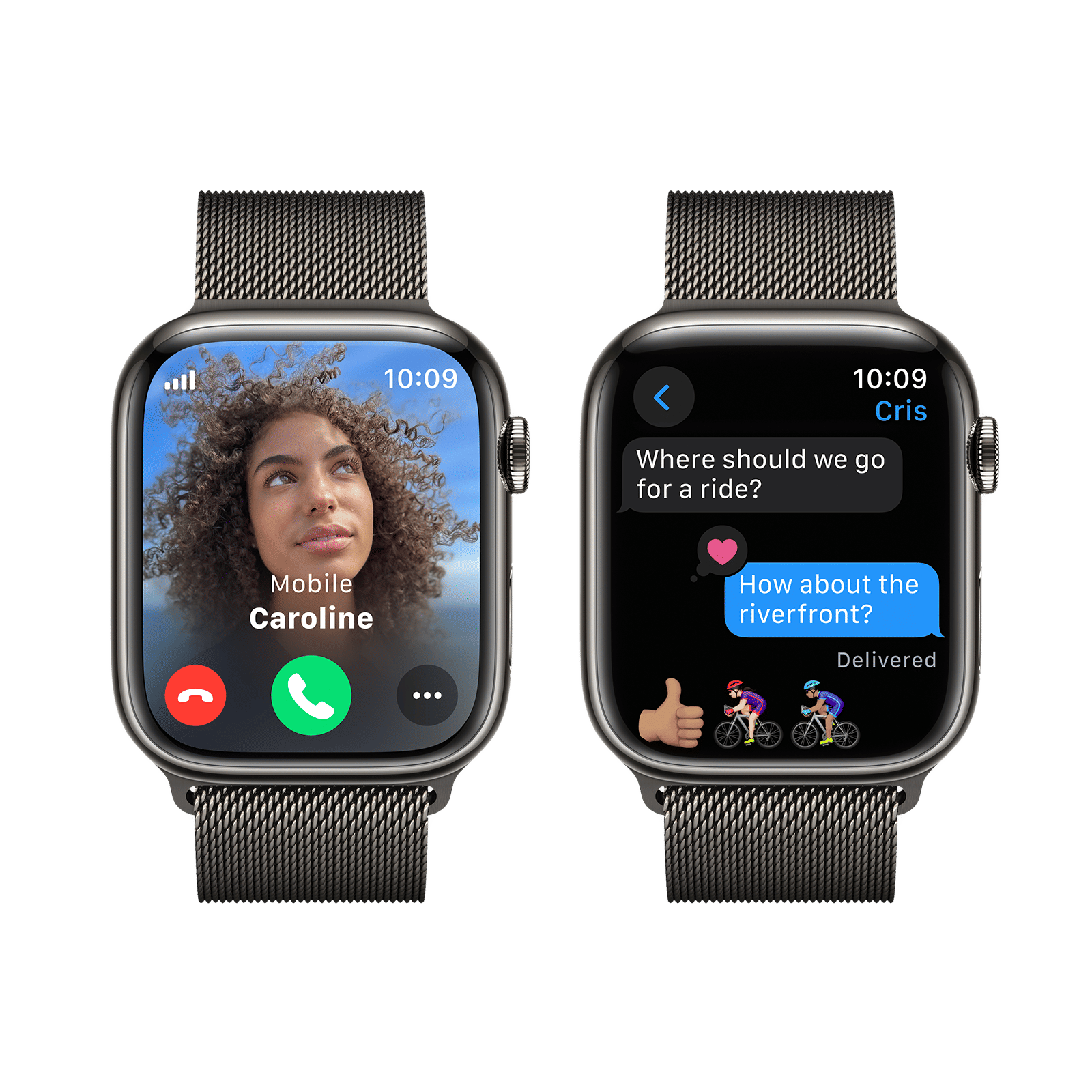 Apple Watch Series 9 GPS+Cellular with Graphite Milanese Loop - M/L (45mm Display, Graphite Stainless Steel Case) Apple Watch Series 9 GPS+Cellular with Graphite Milanese Loop - M/L (45mm Display, Graphite Stainless Steel Case)_6