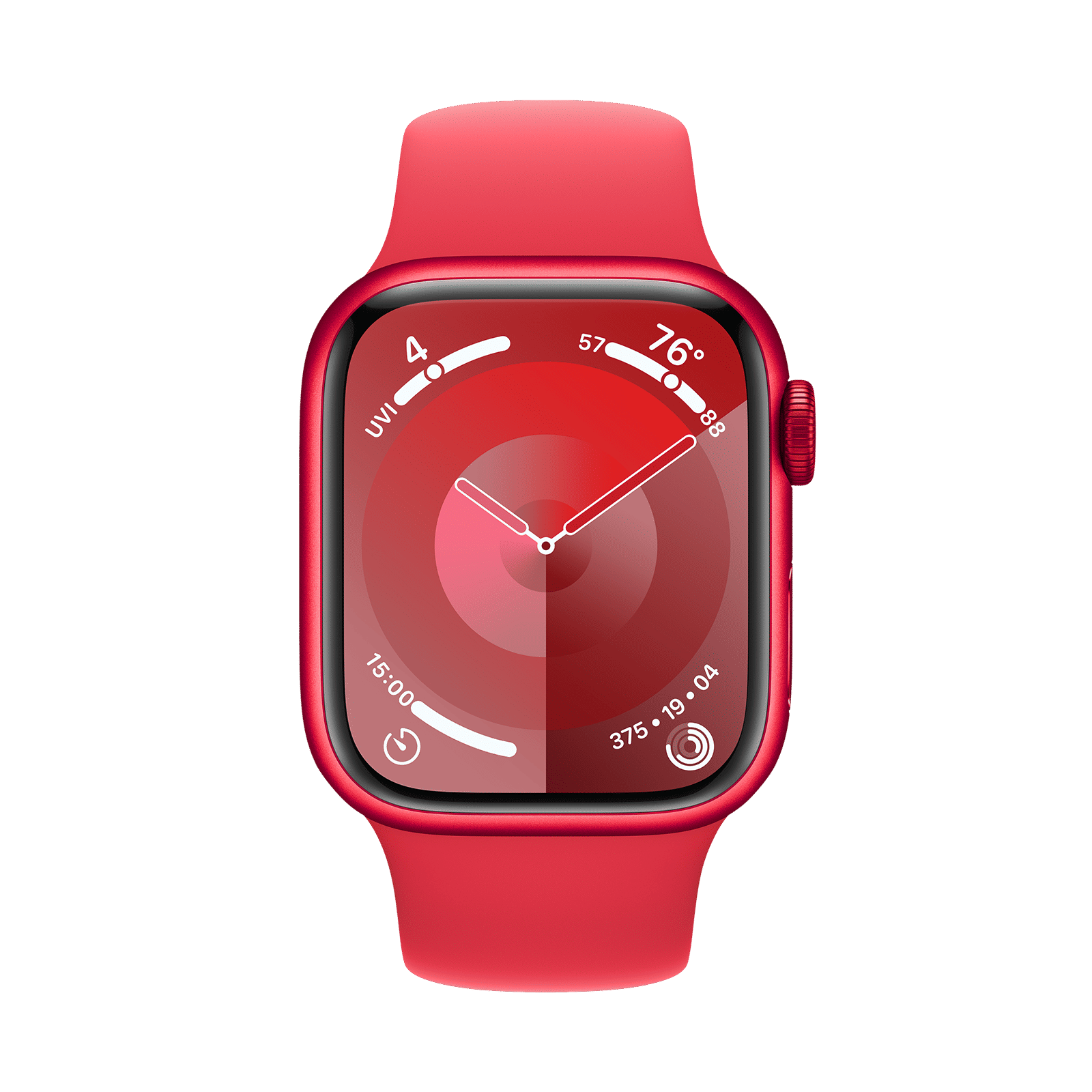 Apple Watch Series 9 GPS with Red Sport Band - M/L (41mm Display, Red Aluminium Case)_2