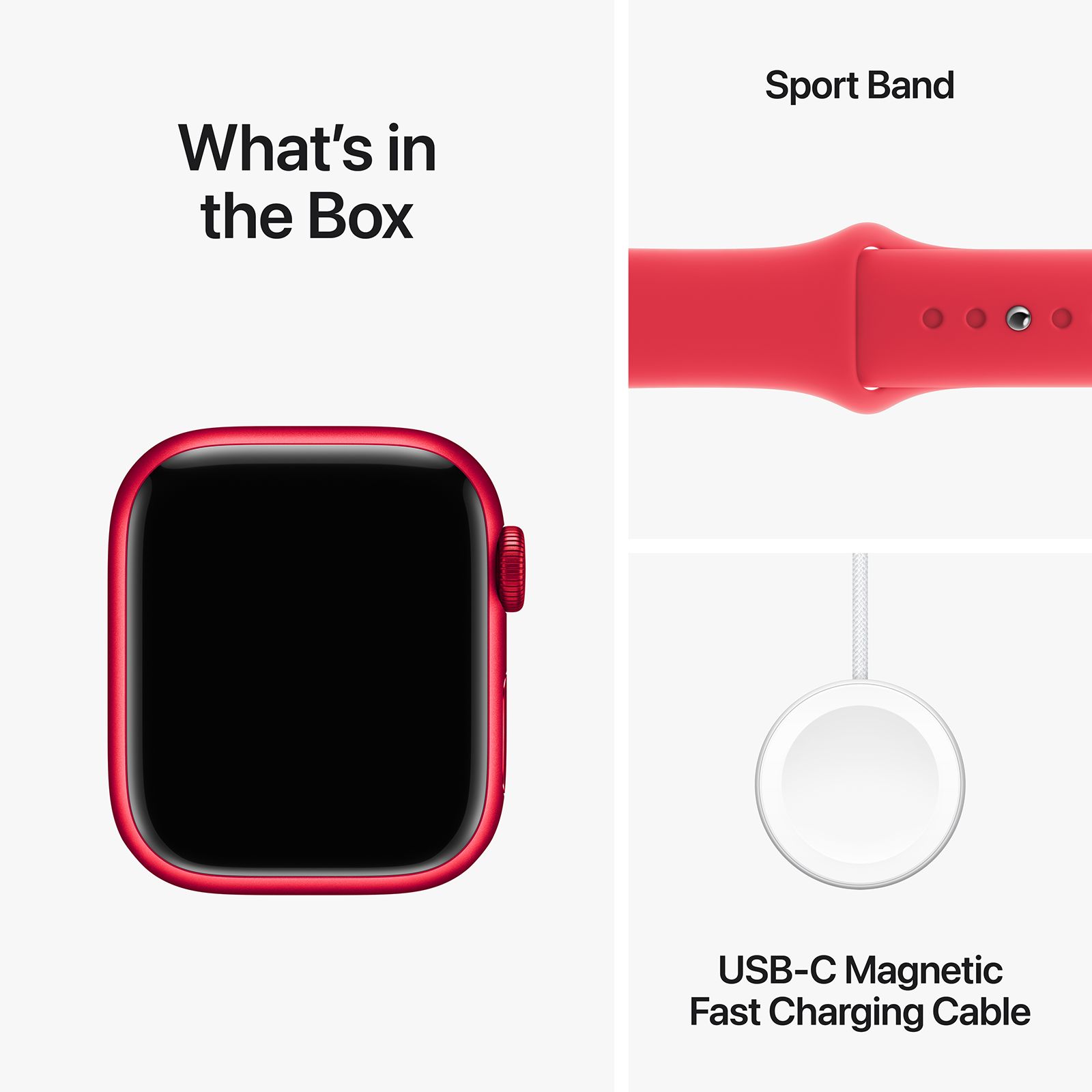 Apple Watch Series 9 GPS with Red Sport Band - M/L (41mm Display, Red Aluminium Case)_10