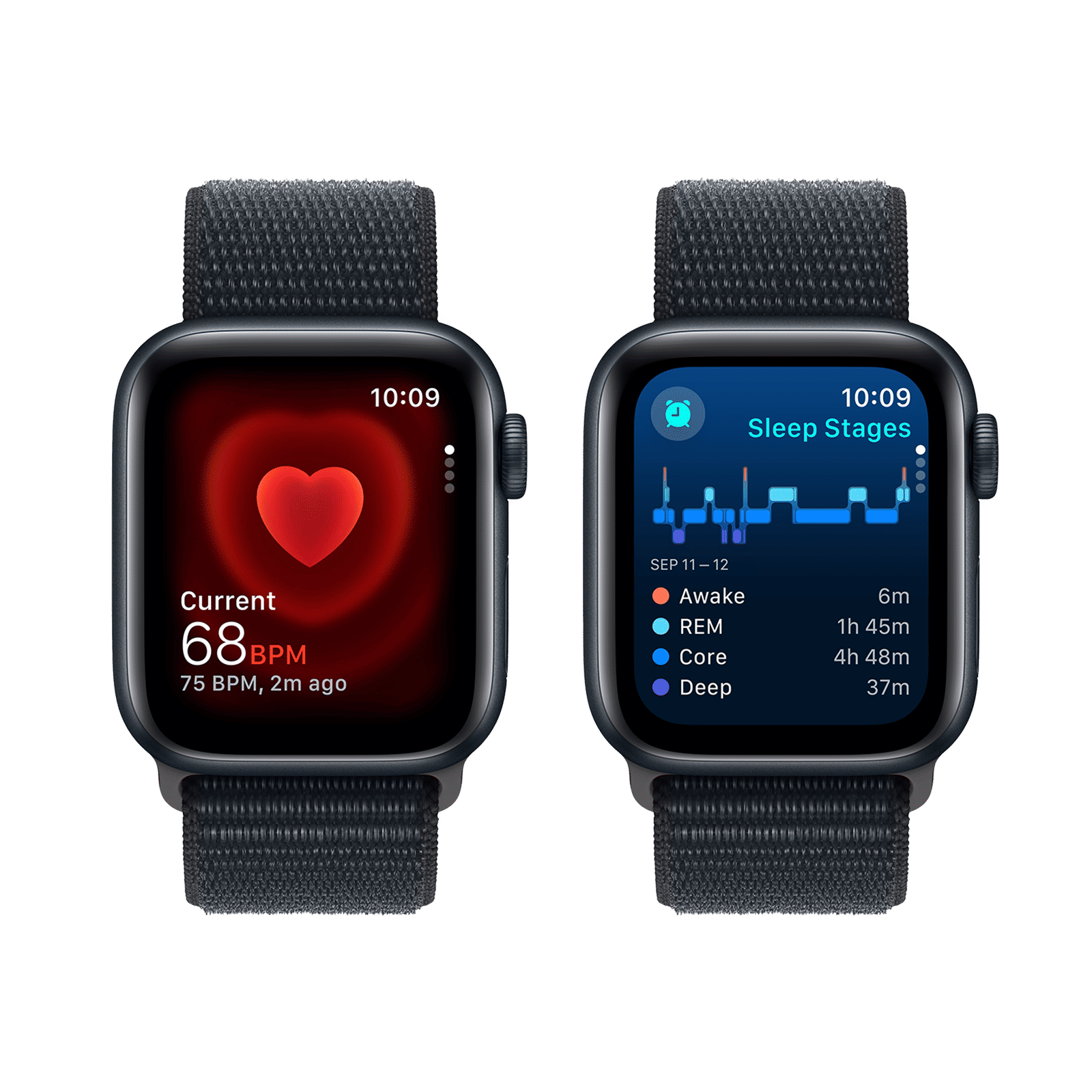 Apple Watch SE GPS with Midnight Sport Loop - S/M (40mm Display, Midnight Aluminium Case)_5