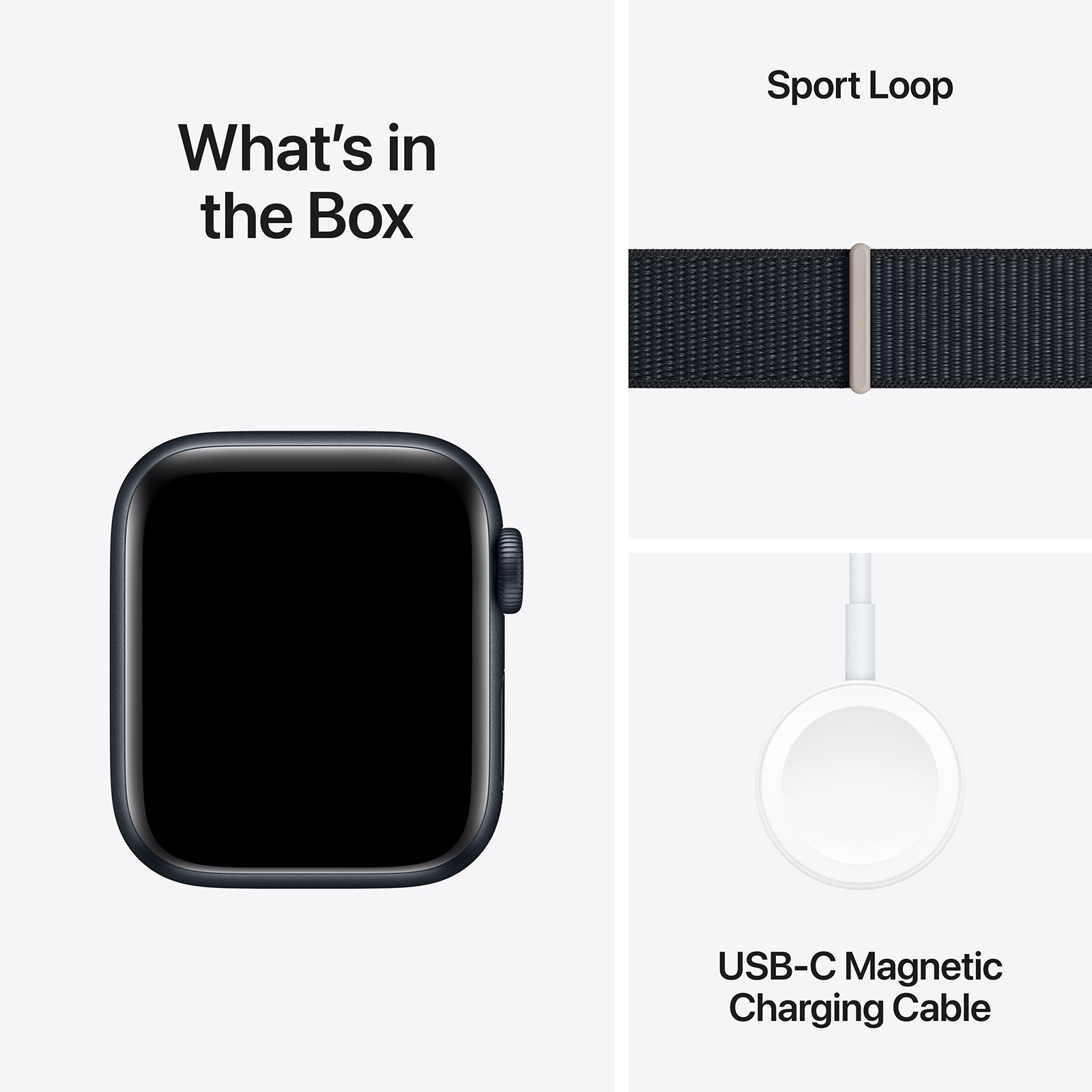 Apple Watch SE GPS with Midnight Sport Loop - S/M (40mm Display, Midnight Aluminium Case)_8
