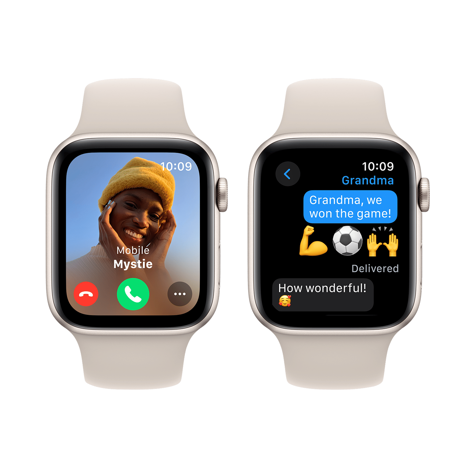 Apple Watch SE GPS with Starlight Sport Band - S/M (44mm Display, Starlight Aluminium Case)_4