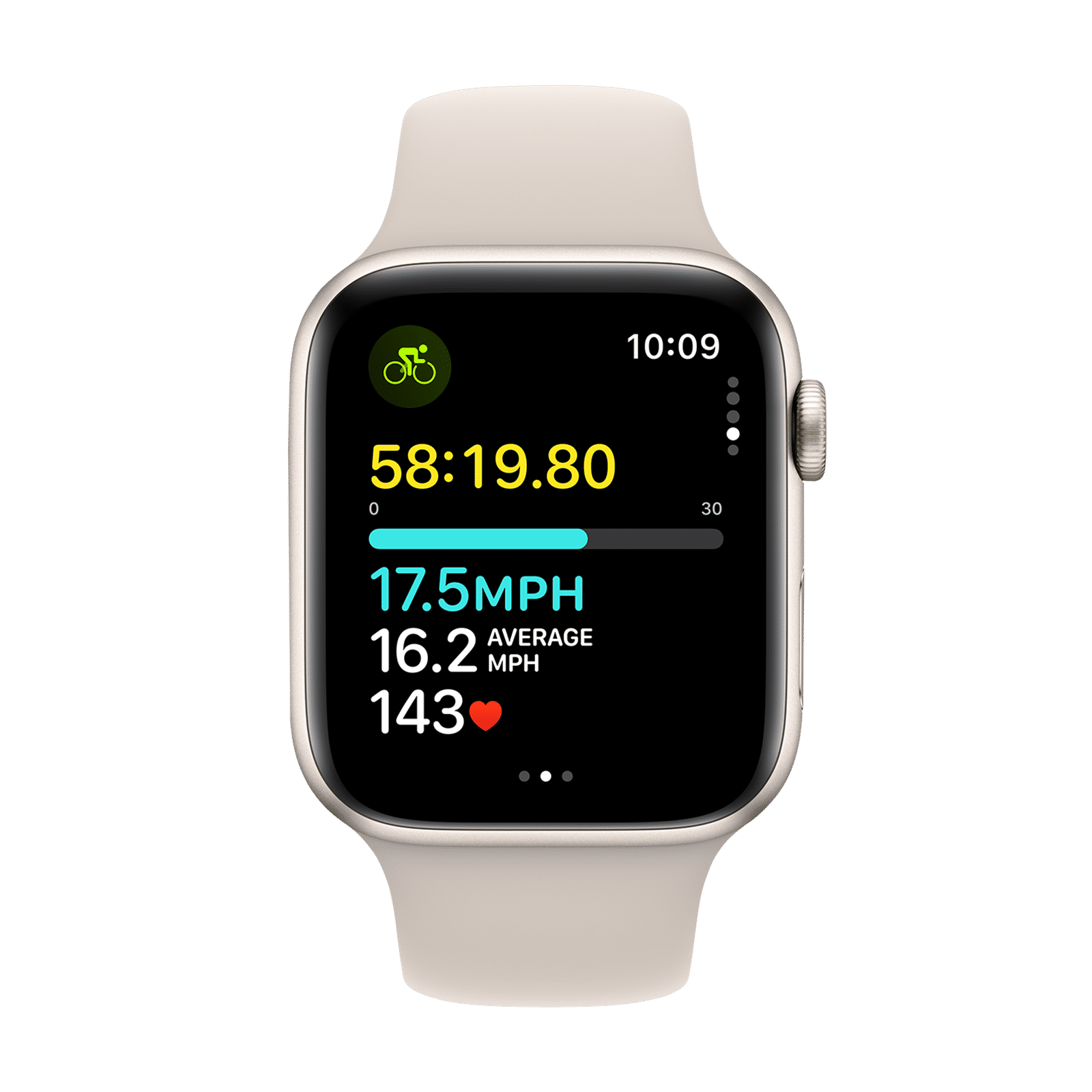 Apple Watch SE GPS with Starlight Sport Band - S/M (44mm Display, Starlight Aluminium Case)_6