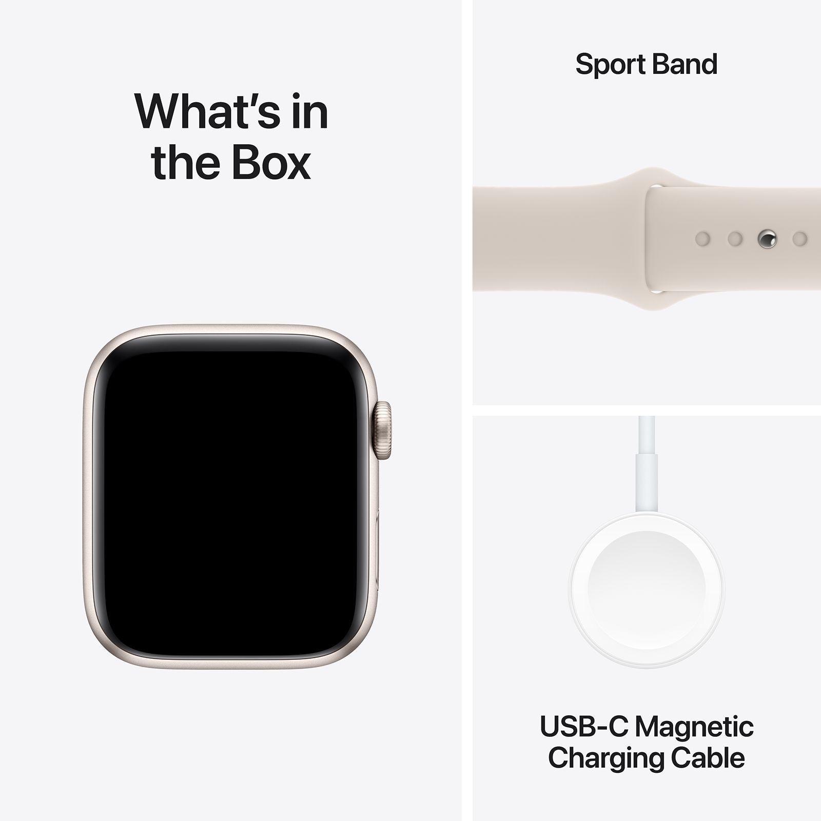 Apple Watch SE GPS with Starlight Sport Band - S/M (44mm Display, Starlight Aluminium Case)_8