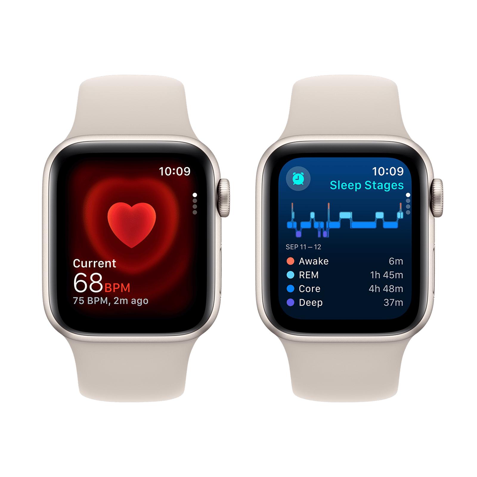 Apple Watch SE GPS+Cellular with Starlight Sport Band - S/M (40mm Display, Starlight Aluminium Case)_5