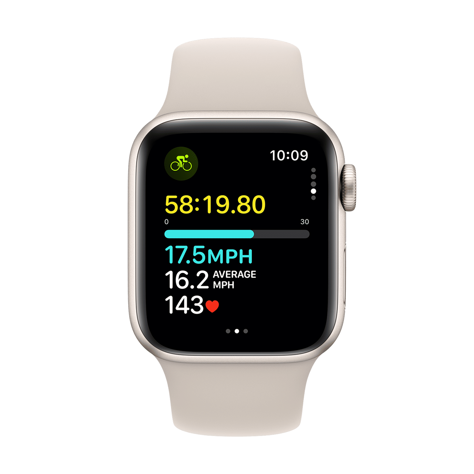 Apple Watch SE GPS+Cellular with Starlight Sport Band - S/M (40mm Display, Starlight Aluminium Case)_6