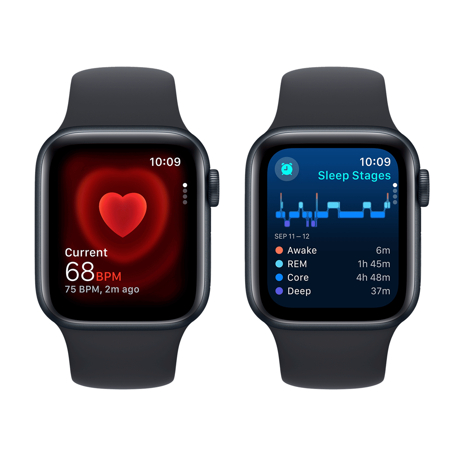 Apple Watch SE GPS+Cellular with Midnight Sport Band - M/L (40mm Display, Midnight Aluminium Case)_5