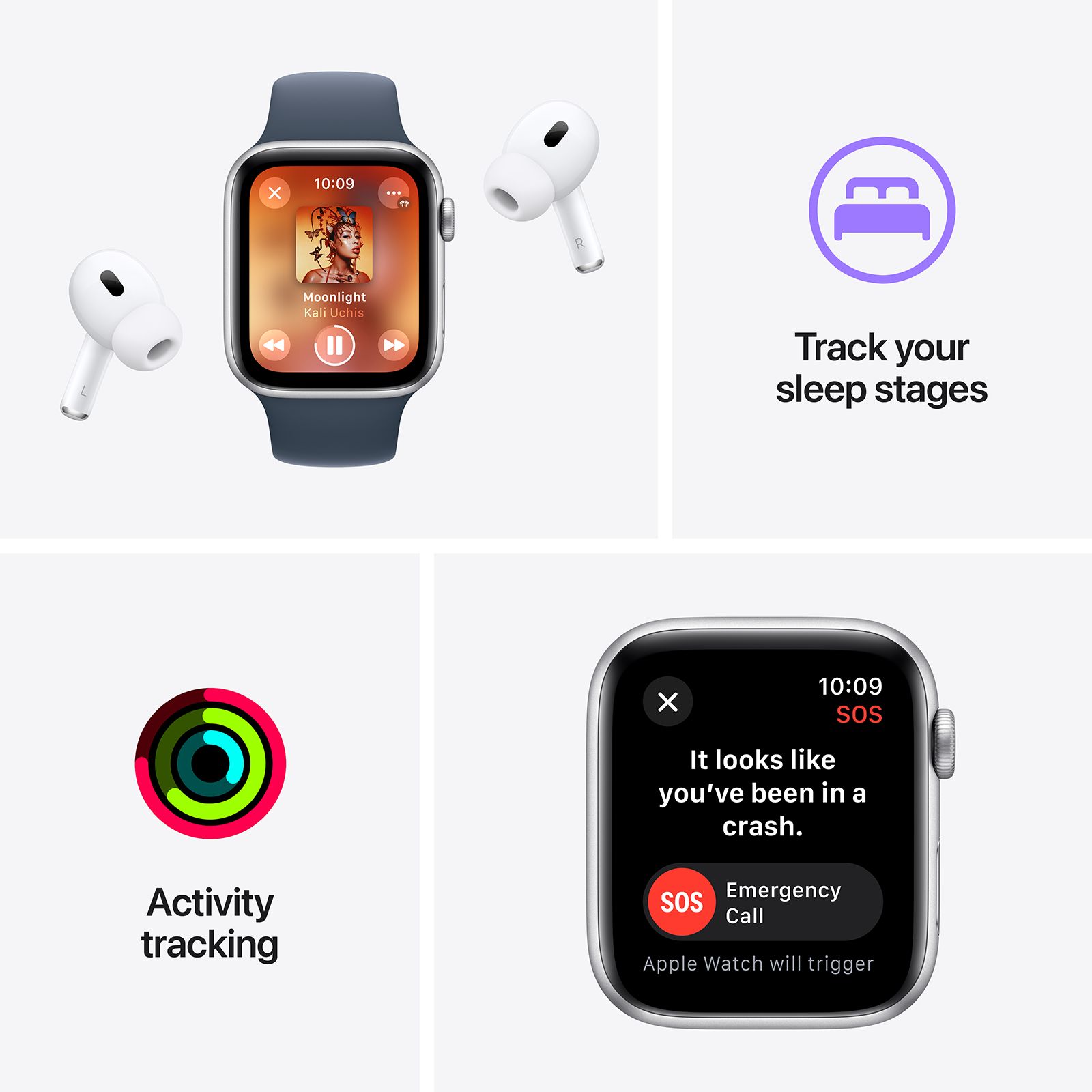 Apple Watch SE GPS+Cellular with Midnight Sport Band - M/L (40mm Display, Midnight Aluminium Case)_7