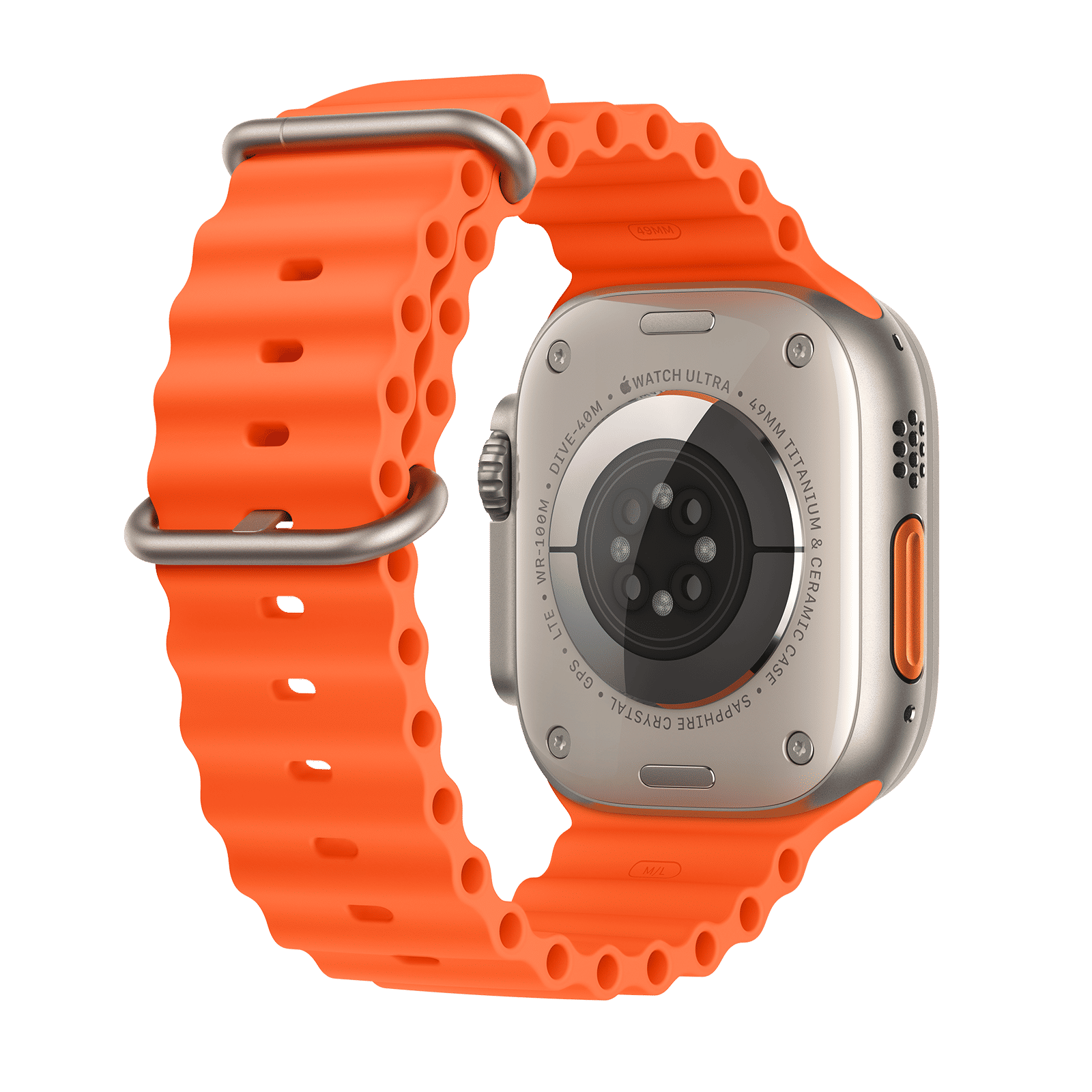 Apple Watch Ultra 2 GPS+Cellular with Orange Ocean Band - M/L (49mm Display, Titanium Case) Apple Watch Ultra 2 GPS+Cellular with Orange Ocean Band - M/L (49mm Display, Titanium Case)_3
