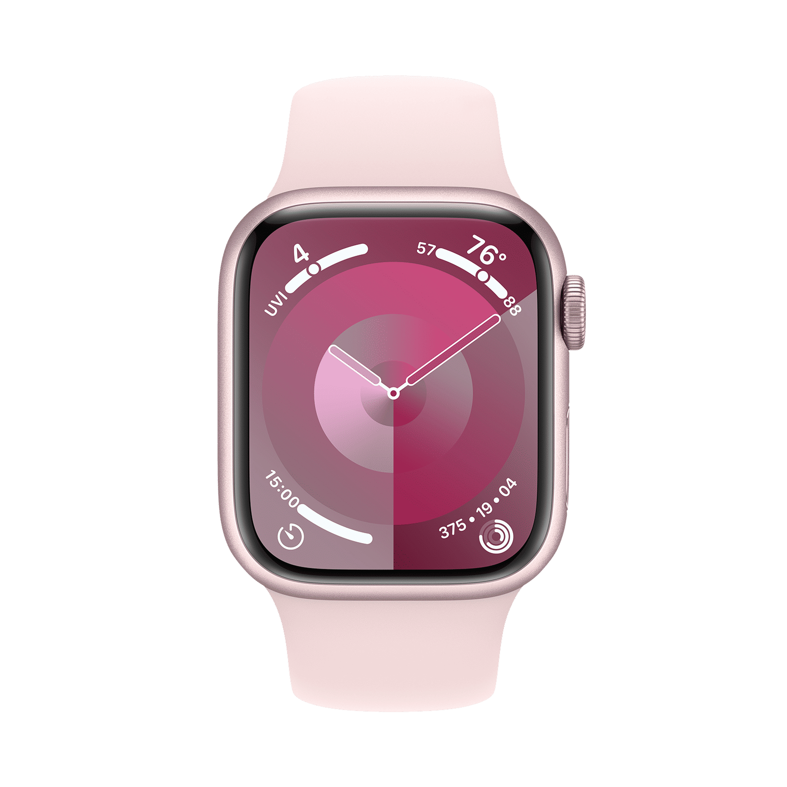 Apple Watch Series 9 GPS with Light Pink Sport Band - S/M (41mm Display, Pink Aluminium Case) Apple Watch Series 9 GPS with Light Pink Sport Band - S/M (41mm Display, Pink Aluminium Case)_2