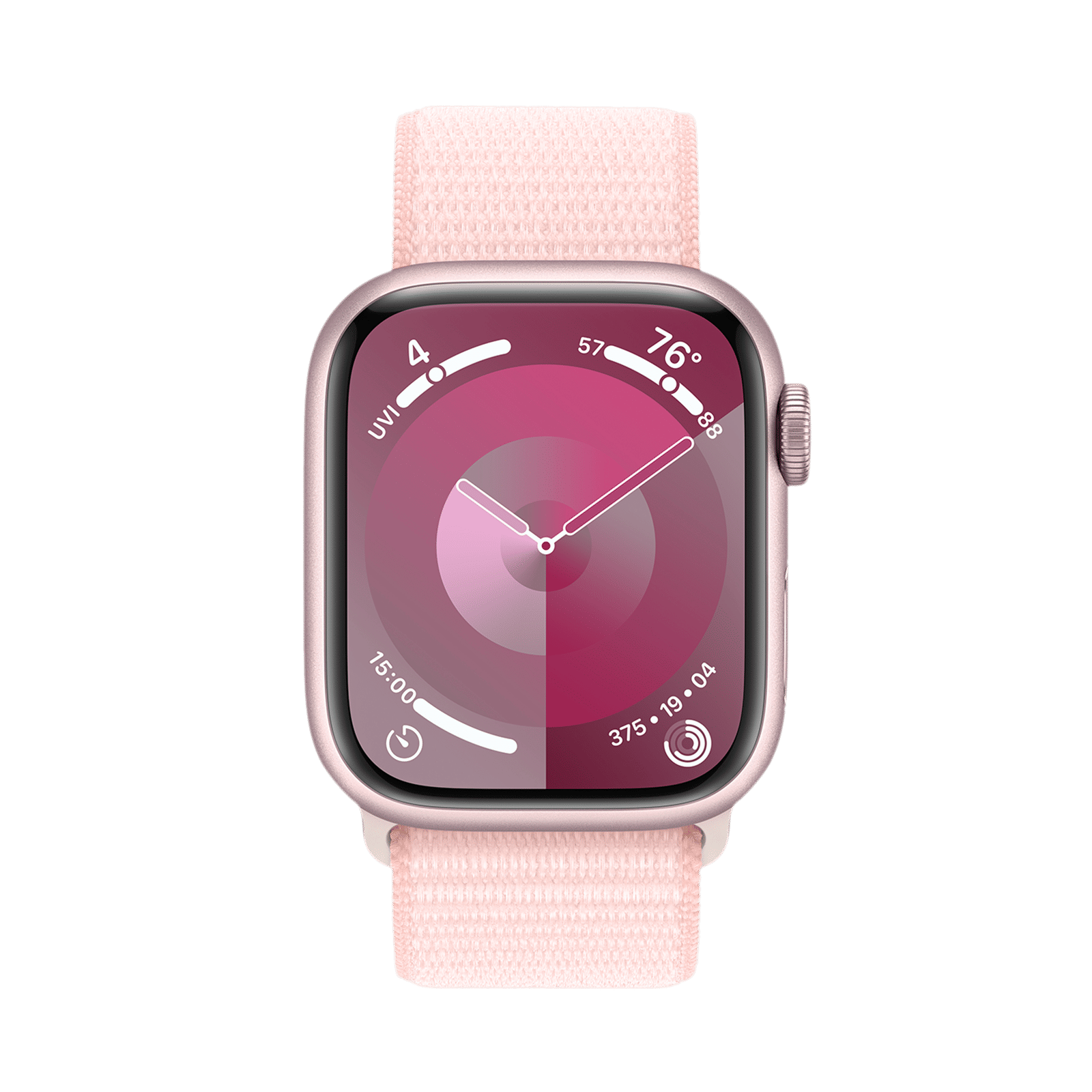 Apple Watch Series 9 GPS with Light Pink Sport Loop - S/M (41mm Display, Pink Aluminium Case) Apple Watch Series 9 GPS with Light Pink Sport Loop - S/M (41mm Display, Pink Aluminium Case)_2