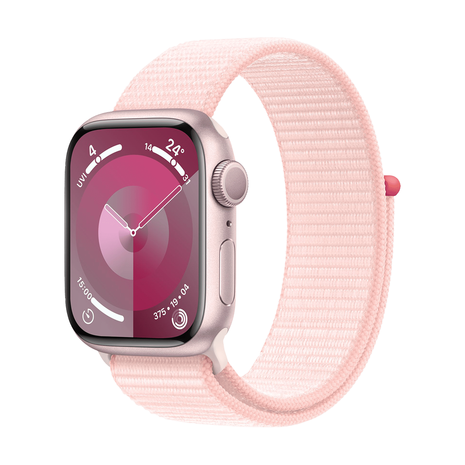 Apple Watch Series 9 GPS with Light Pink Sport Loop - S/M (41mm Display, Pink Aluminium Case) Apple Watch Series 9 GPS with Light Pink Sport Loop - S/M (41mm Display, Pink Aluminium Case)_1