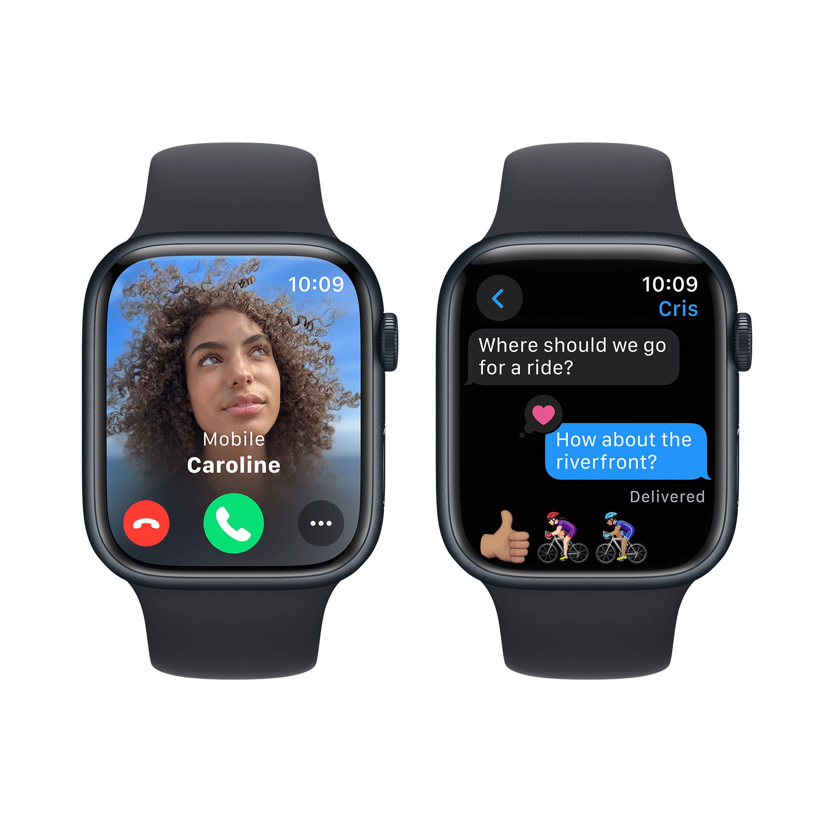 Apple Watch Series 9 GPS with Midnight Sport Band - M/L (45mm Display, Midnight Aluminium Case)_6