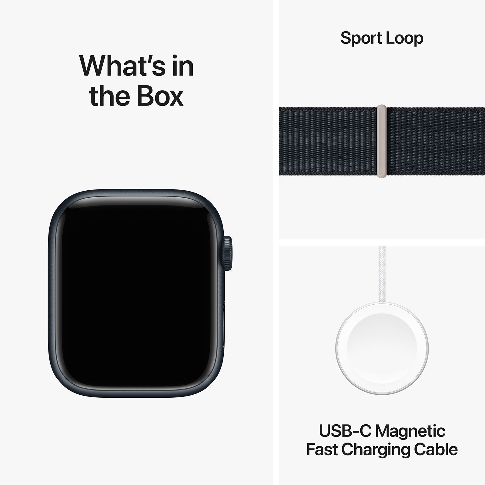 Apple Watch Series 9 GPS with Midnight Sport Loop - M/L (45mm Display, Midnight Aluminium Case) Apple Watch Series 9 GPS with Midnight Sport Loop - M/L (45mm Display, Midnight Aluminium Case)_9