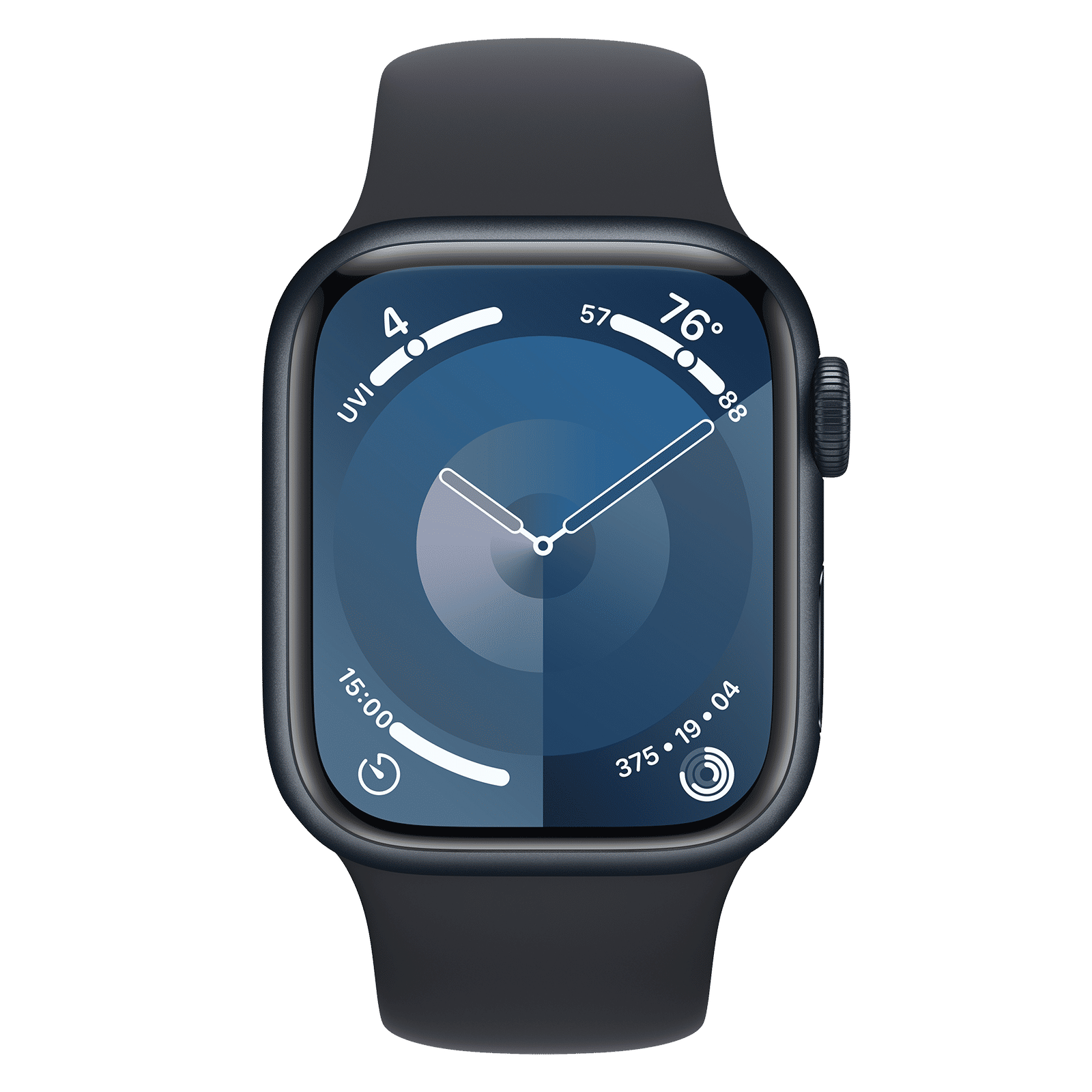 Apple Watch Series 9 GPS+Cellular with Midnight Sport Band - M/L (41mm Display, Midnight Aluminium Case)_2
