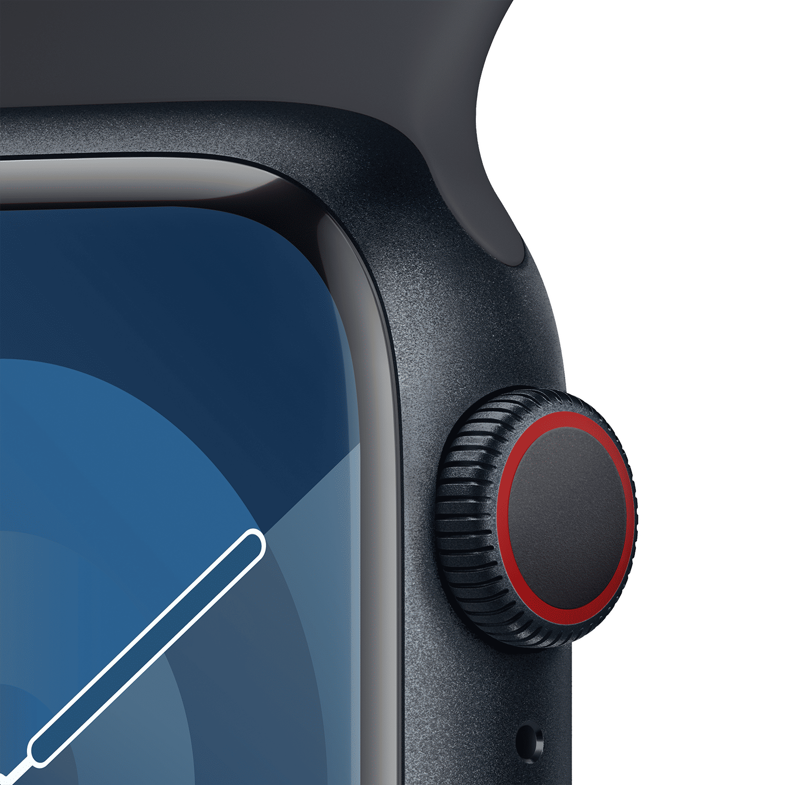Apple Watch Series 9 GPS+Cellular with Midnight Sport Band - M/L (41mm Display, Midnight Aluminium Case)_3