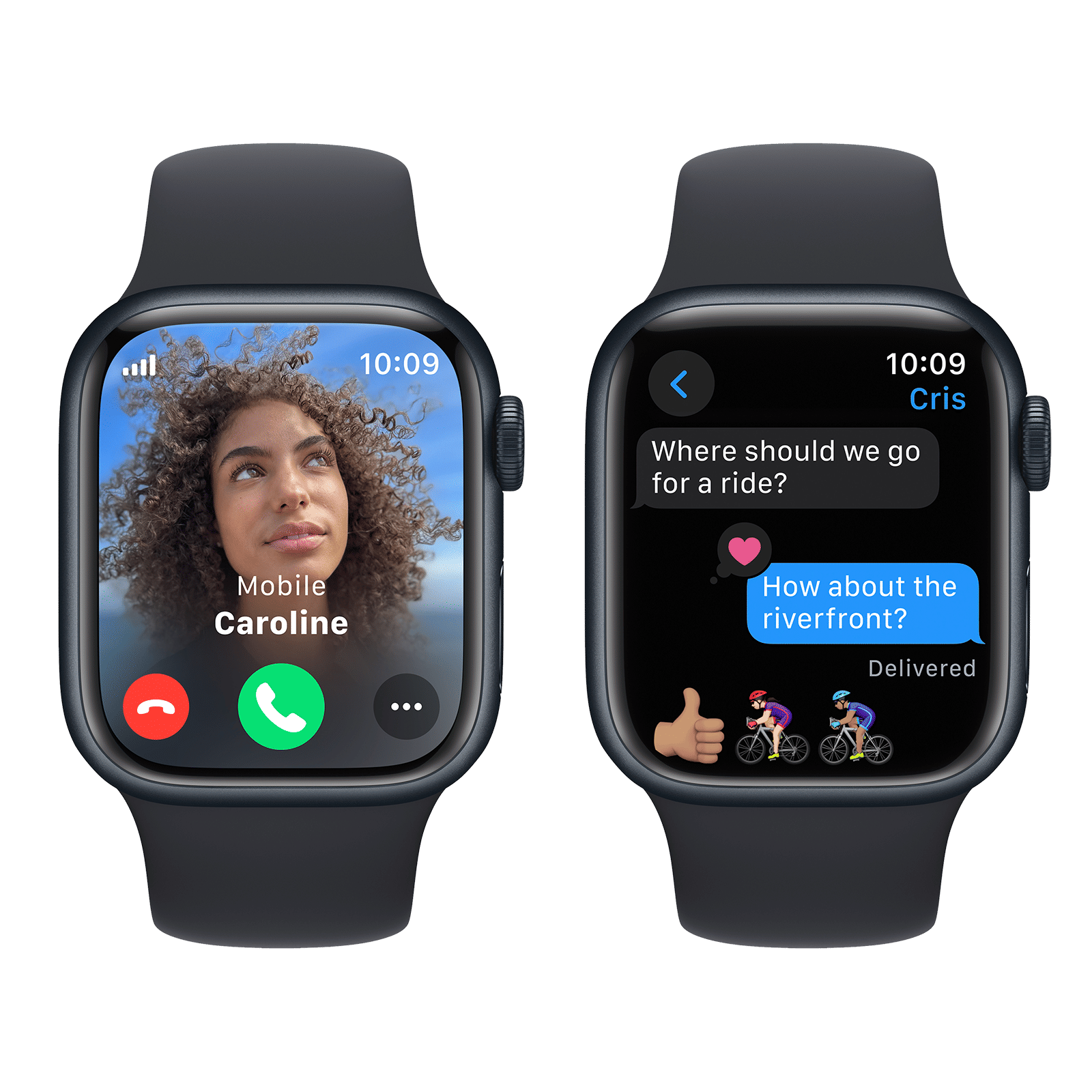 Apple Watch Series 9 GPS+Cellular with Midnight Sport Band - M/L (41mm Display, Midnight Aluminium Case)_6