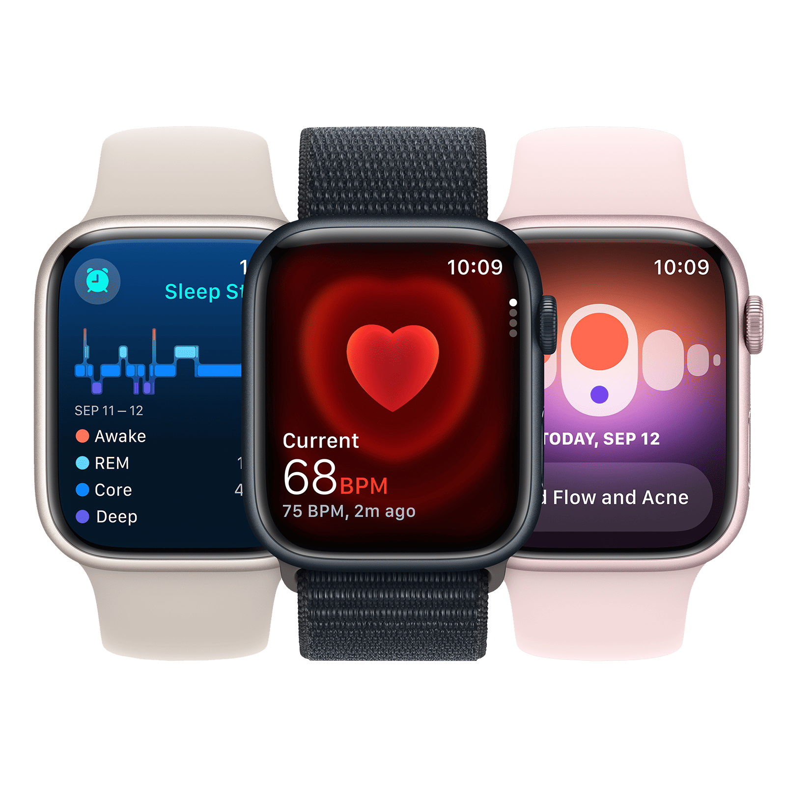 Apple Watch Series 9 GPS+Cellular with Midnight Sport Band - M/L (41mm Display, Midnight Aluminium Case)_7