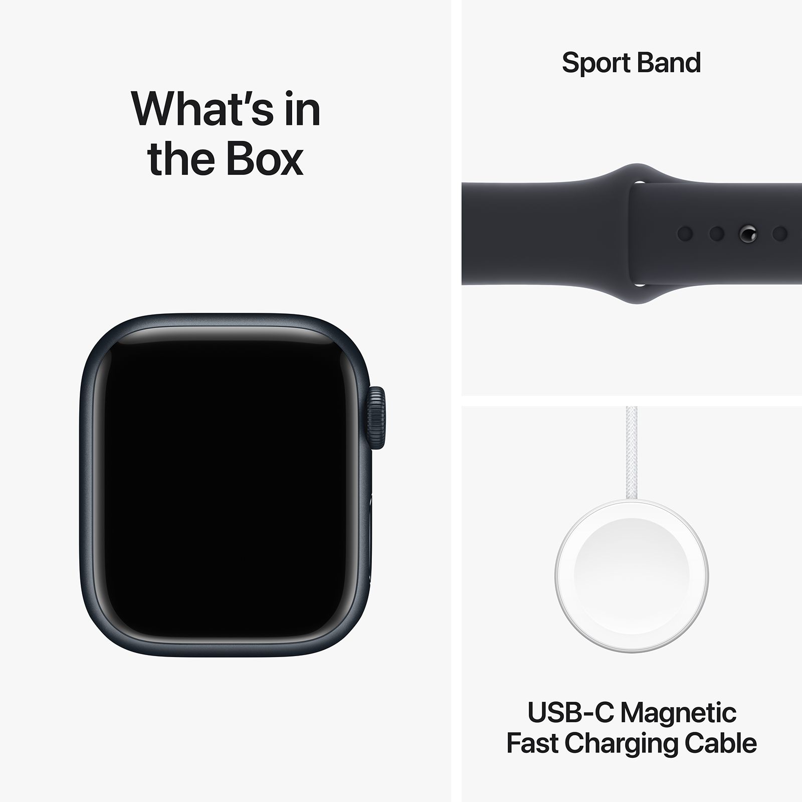 Apple Watch Series 9 GPS+Cellular with Midnight Sport Band - M/L (41mm Display, Midnight Aluminium Case)_10