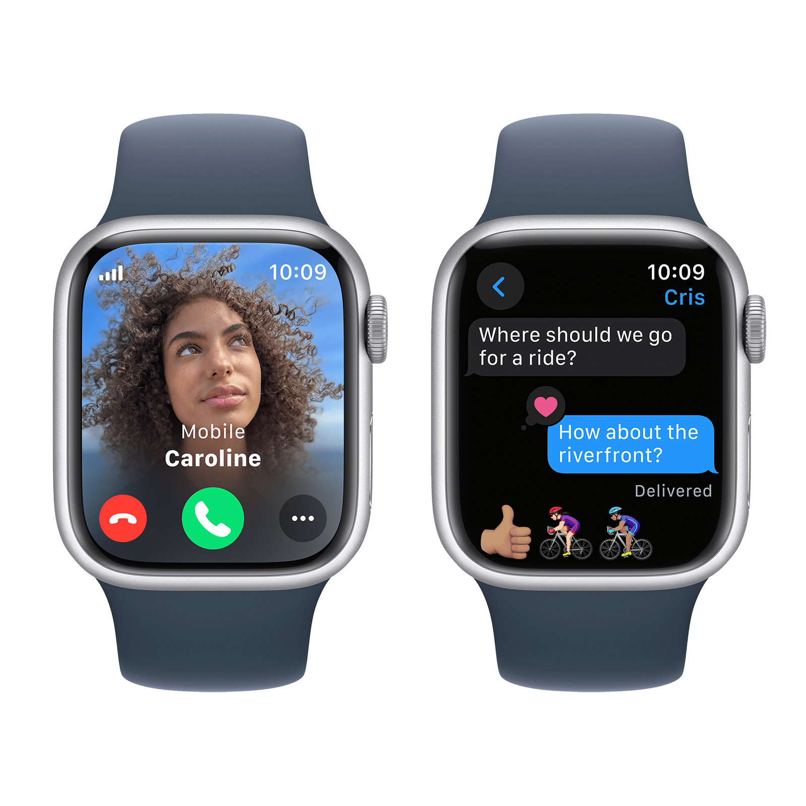 Apple Watch Series 9 GPS+Cellular with Storm Blue Sport Band - S/M (41mm Display, Silver Aluminium Case) Apple Watch Series 9 GPS+Cellular with Storm Blue Sport Band - S/M (41mm Display, Silver Aluminium Case)_6