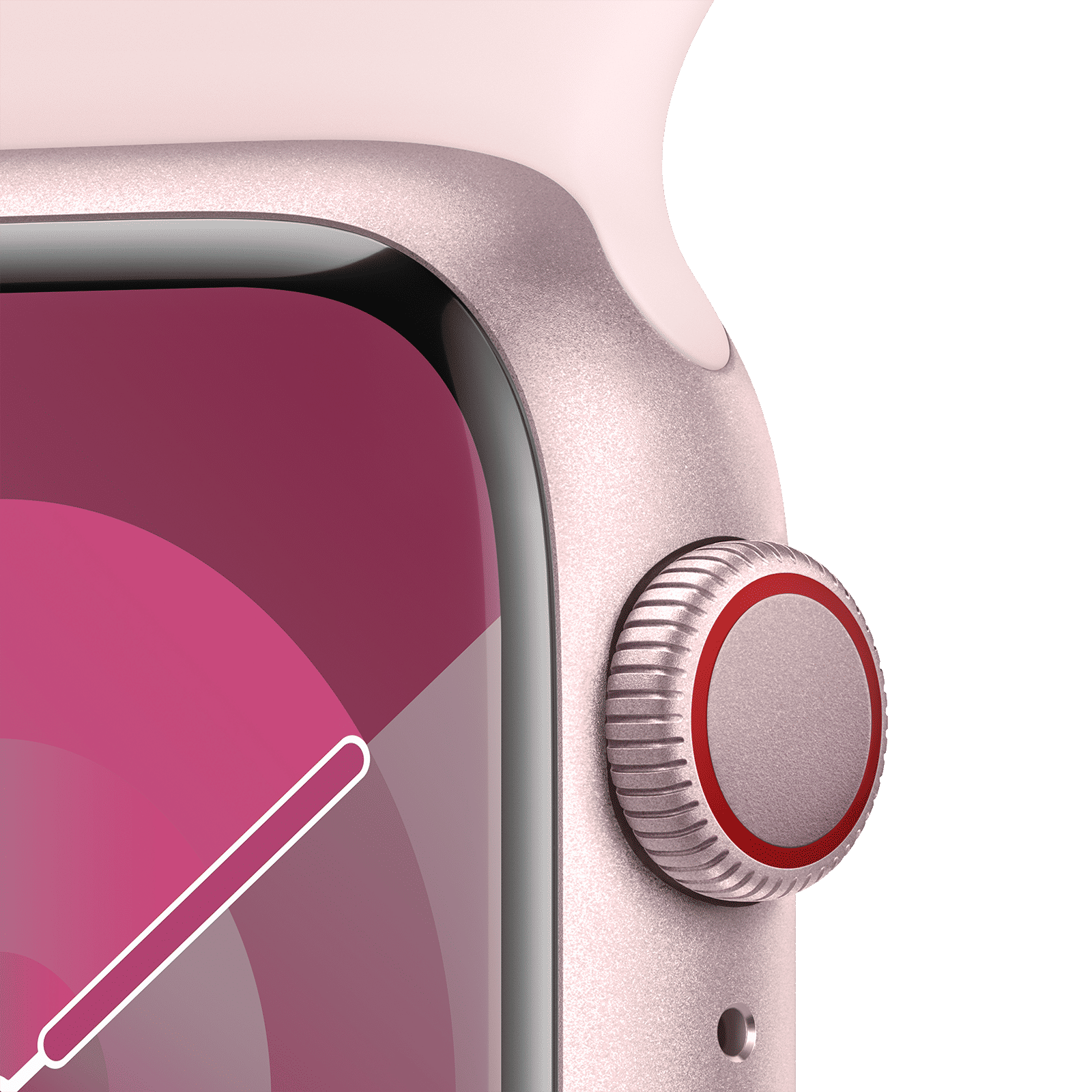 Apple Watch Series 9 GPS+Cellular with Light Pink Sport Band - M/L (41mm Display, Pink Aluminium Case) Apple Watch Series 9 GPS+Cellular with Light Pink Sport Band - M/L (41mm Display, Pink Aluminium Case)_3