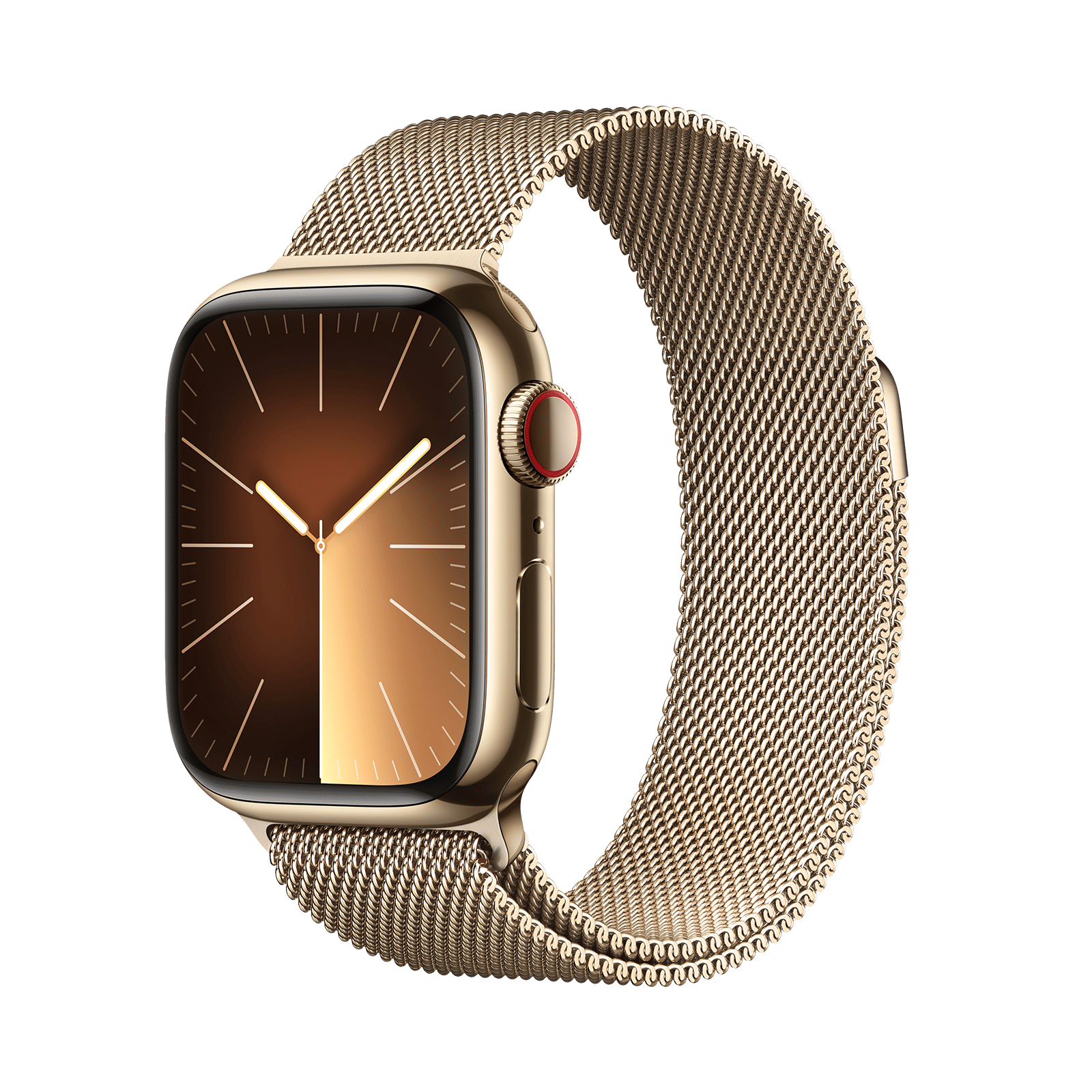 Apple Watch Series 9 GPS+Cellular with Gold Milanese Loop - S/M (41mm Display, Gold Stainless Steel Case)_1