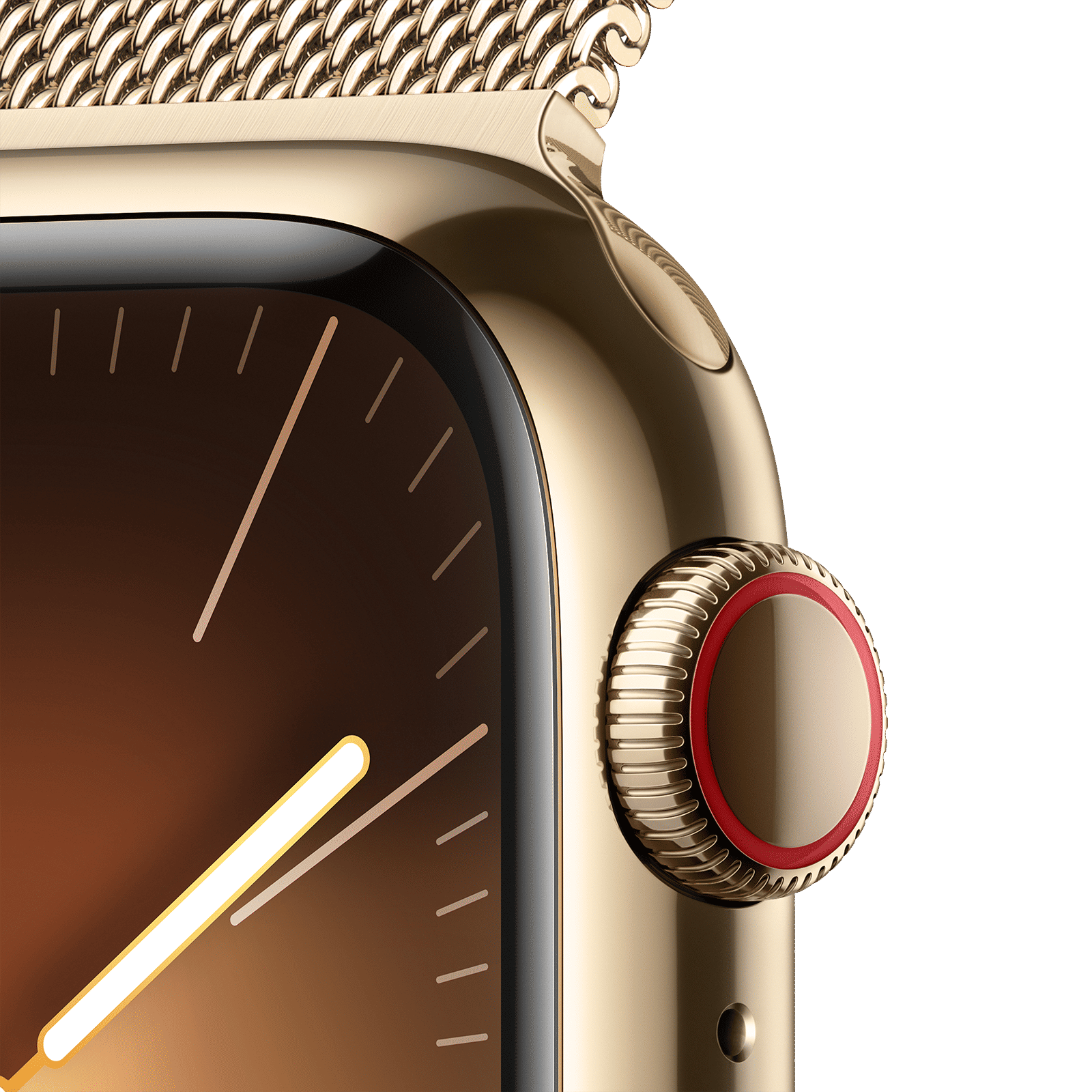 Apple Watch Series 9 GPS+Cellular with Gold Milanese Loop - S/M (41mm Display, Gold Stainless Steel Case)_3