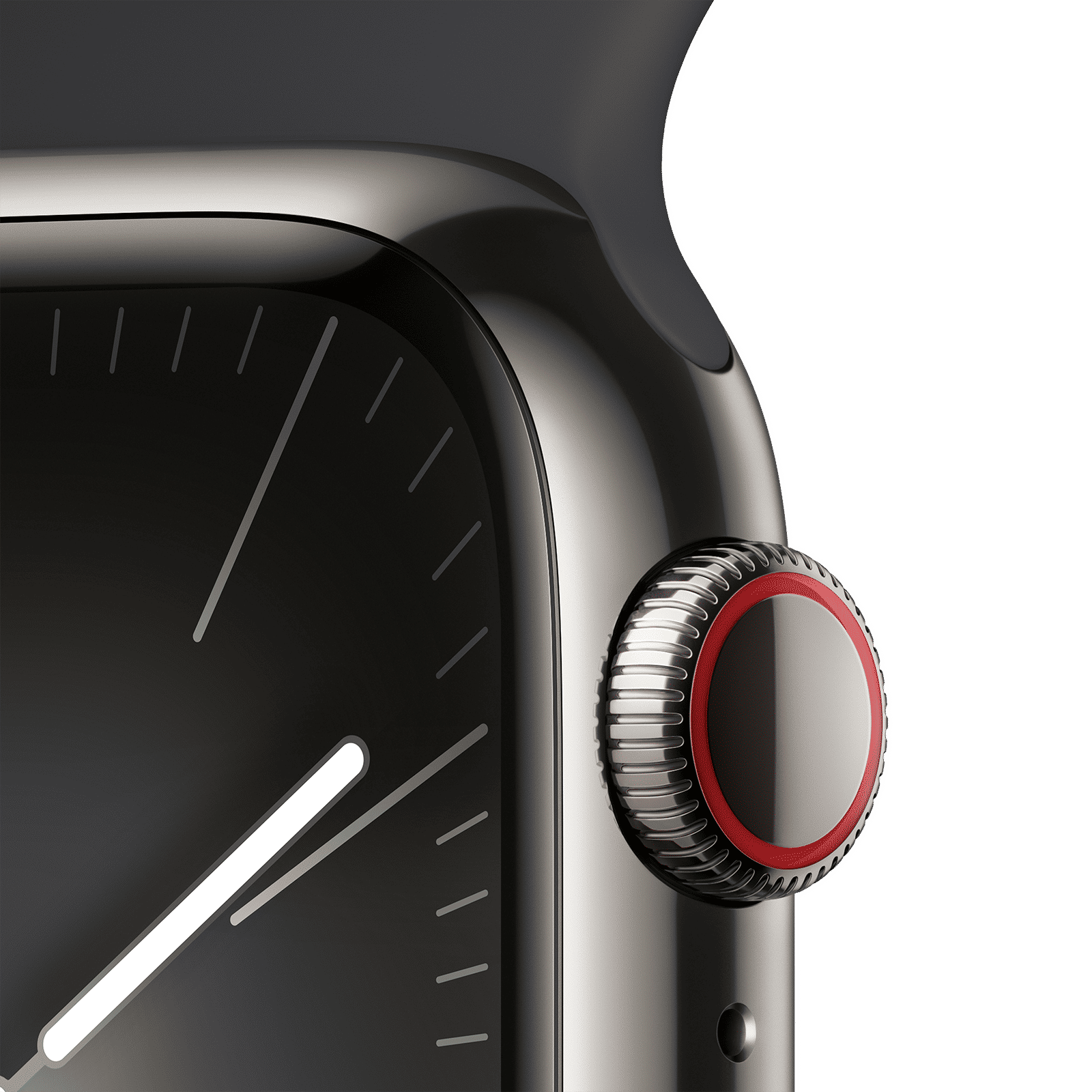 Apple Watch Series 9 GPS+Cellular with Midnight Sport Band - S/M (41mm Display, Graphite Stainless Steel Case) Apple Watch Series 9 GPS+Cellular with Midnight Sport Band - S/M (41mm Display, Graphite Stainless Steel Case)_3