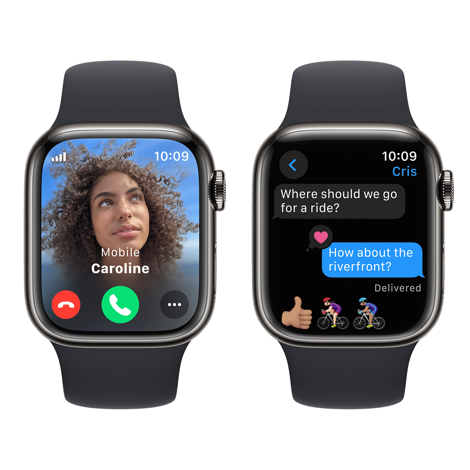 Apple Watch Series 9 GPS+Cellular with Midnight Sport Band - S/M (41mm Display, Graphite Stainless Steel Case) Apple Watch Series 9 GPS+Cellular with Midnight Sport Band - S/M (41mm Display, Graphite Stainless Steel Case)_6