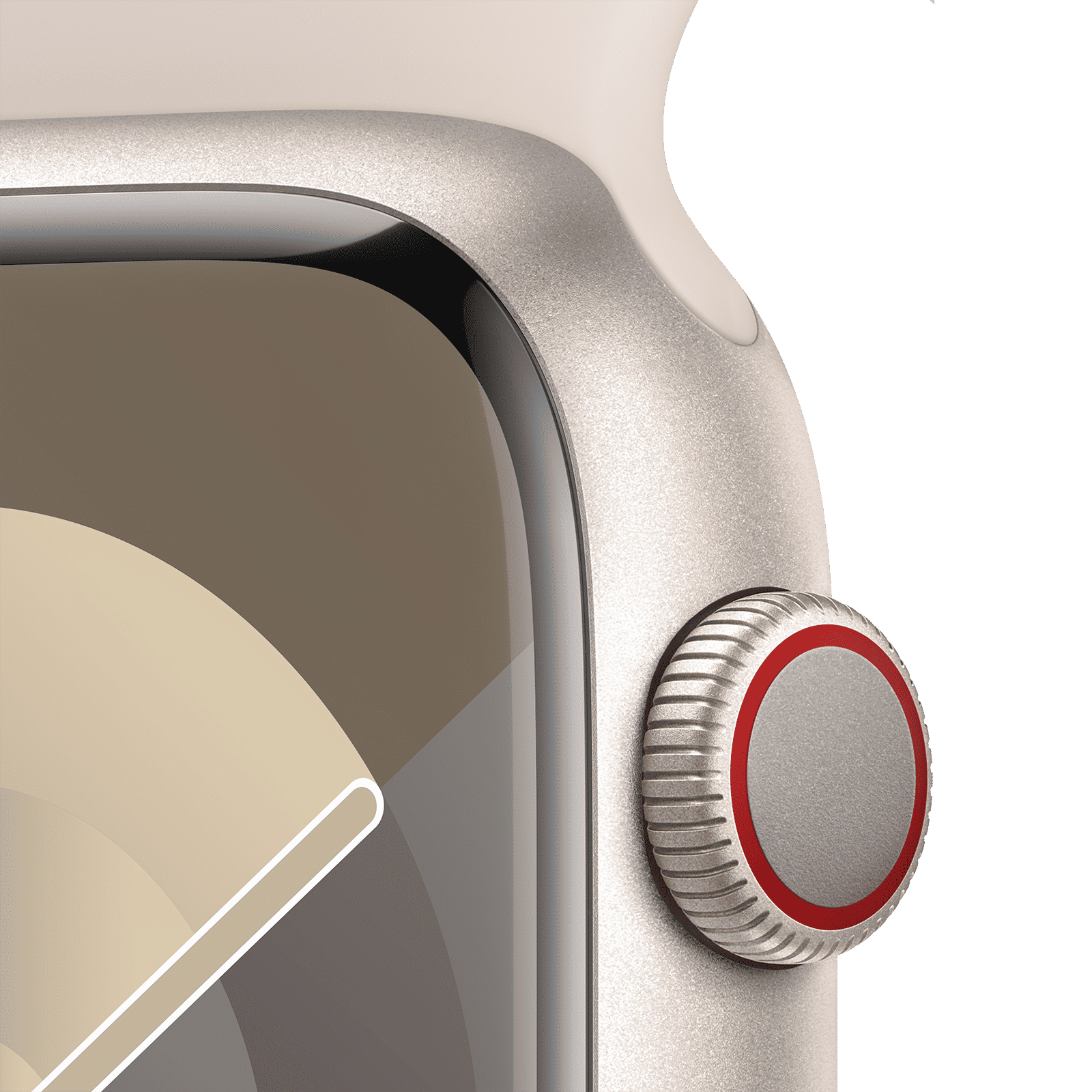 Apple Watch Series 9 GPS+Cellular with Starlight Sport Band - S/M (45mm Display, Starlight Aluminium Case)_3